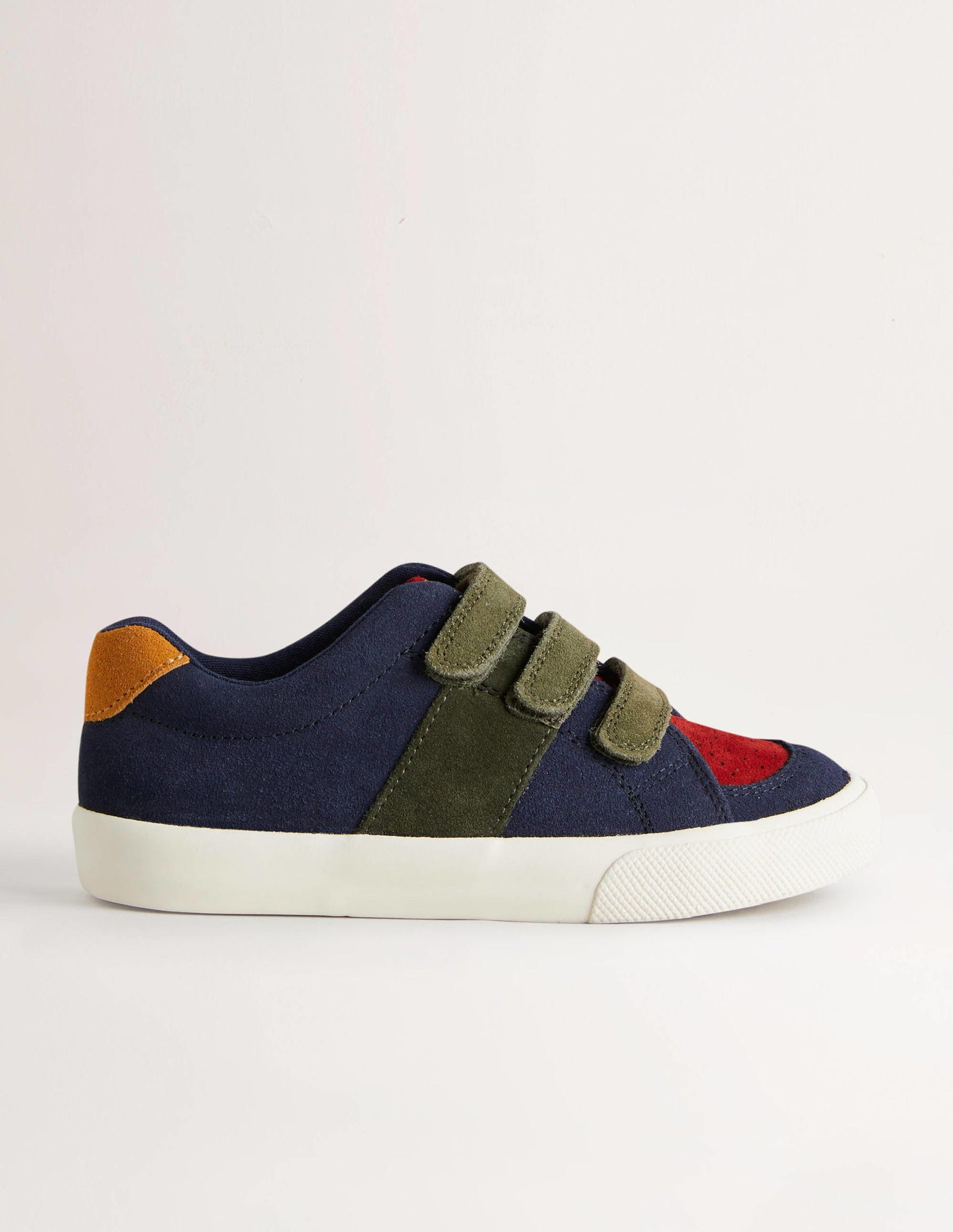 Leather Low Top Sneakers-Multi Colourblock-1