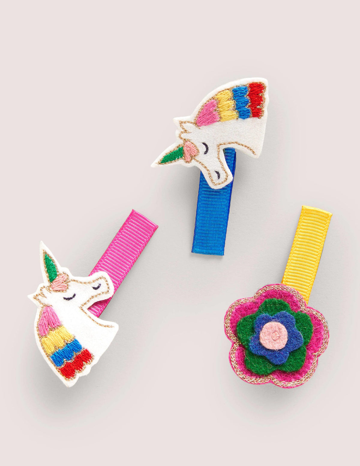 Hair Clips 3 Pack-Multi Unicorn - Image 1