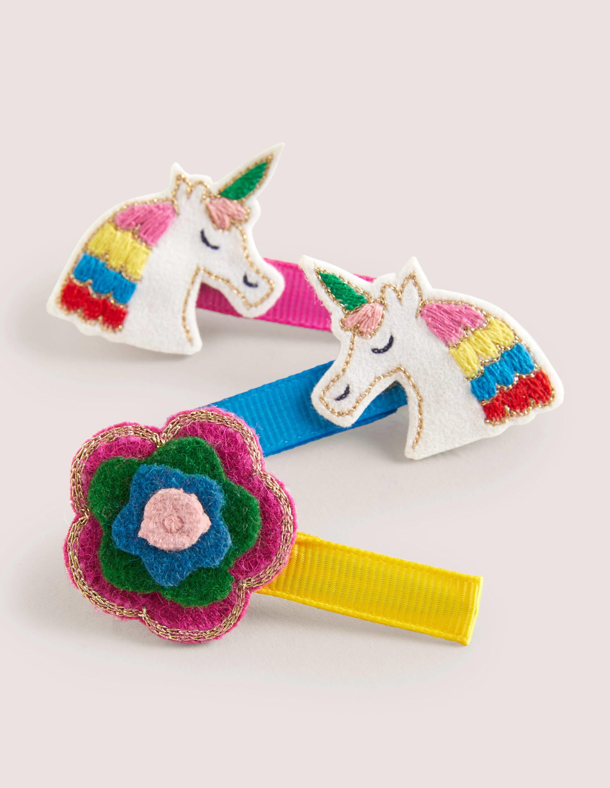 Hair Clips 3 Pack-Multi Unicorn - Image 2