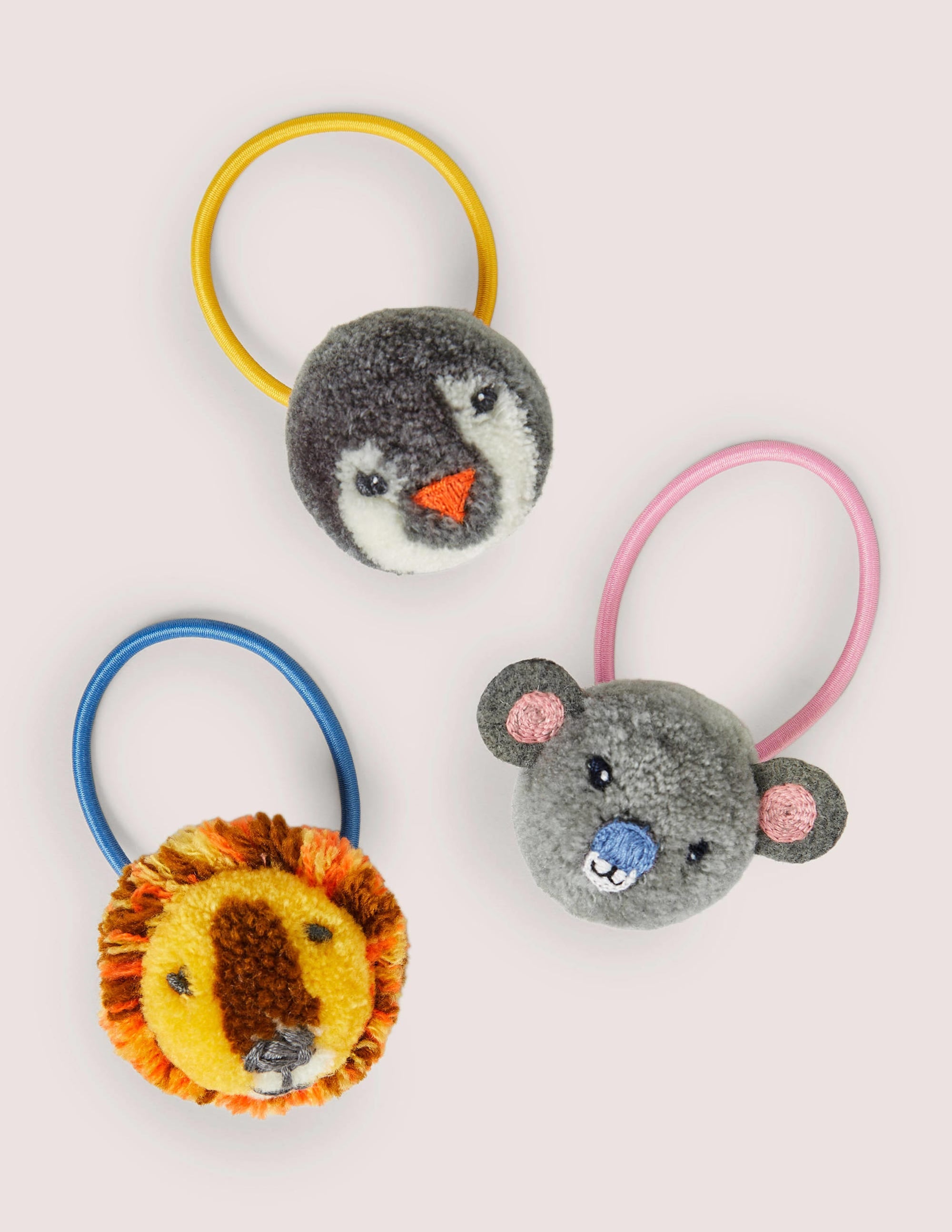 Pompom Hairbands 3 Pack-Multi Global Animals - Image 1