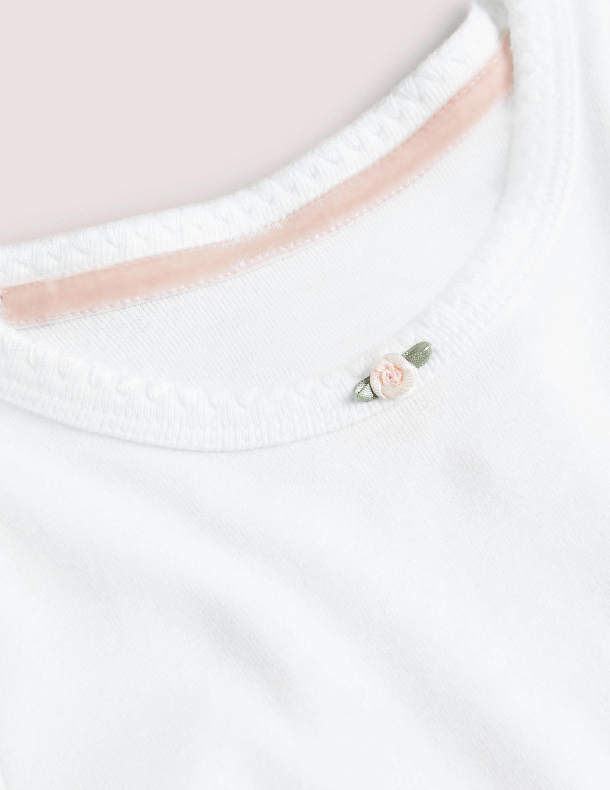 Long-sleeved Rosebud-White - Image 3