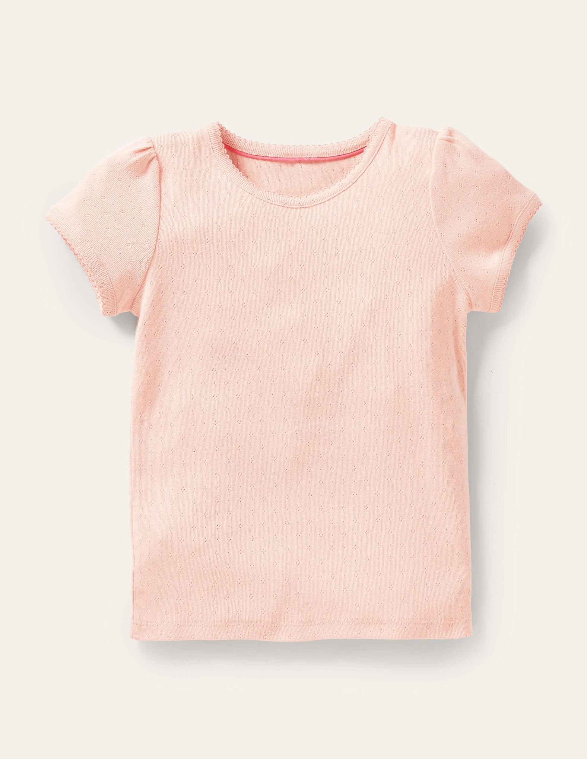 Short-Sleeved Pointelle Top-Provence Dusty Pink-1