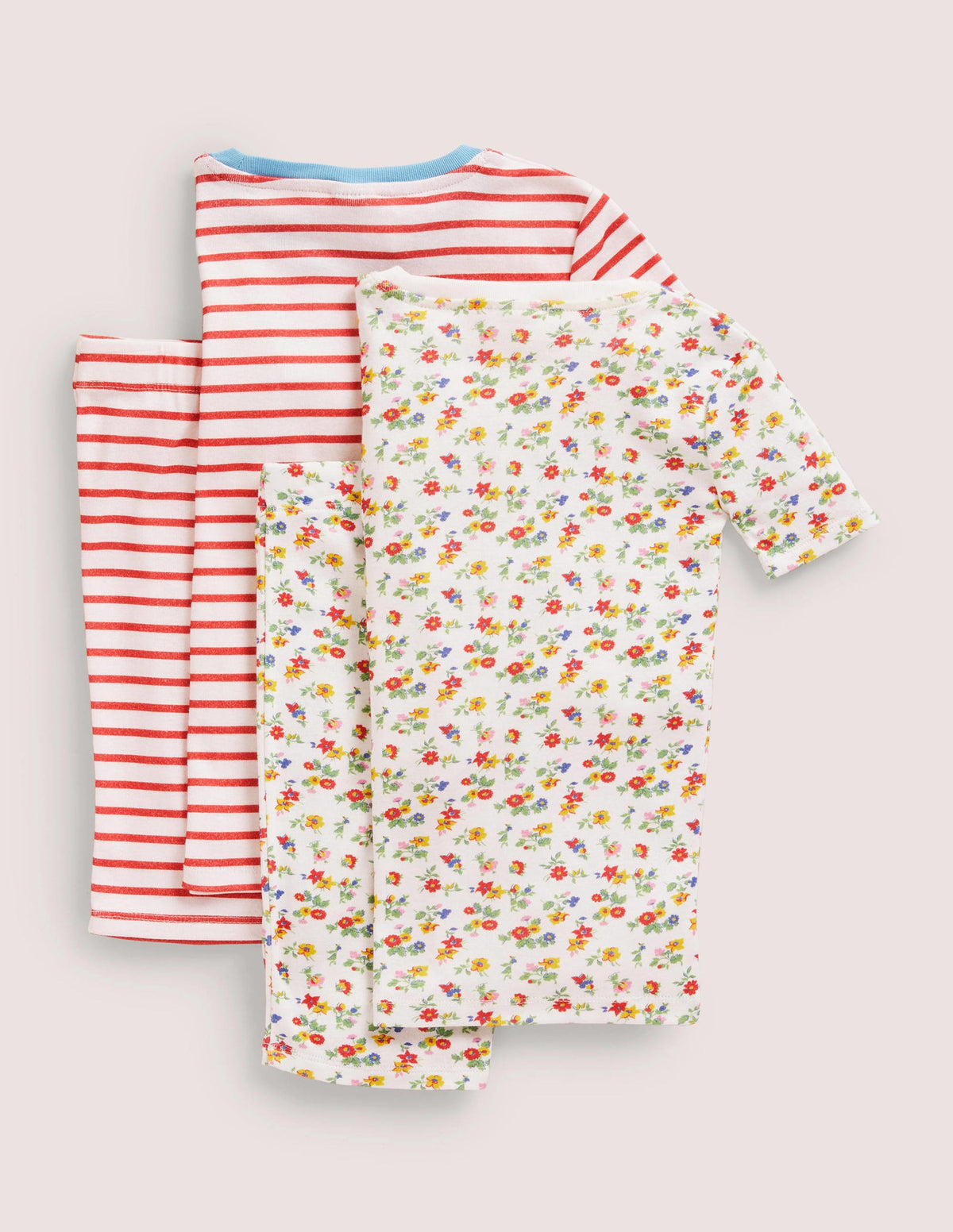 Twin Pack Short John Pajamas-Multi Patchwork Floral - Image 2