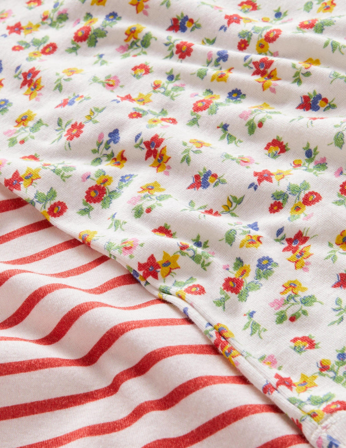 Twin Pack Short John Pajamas-Multi Patchwork Floral - Image 3