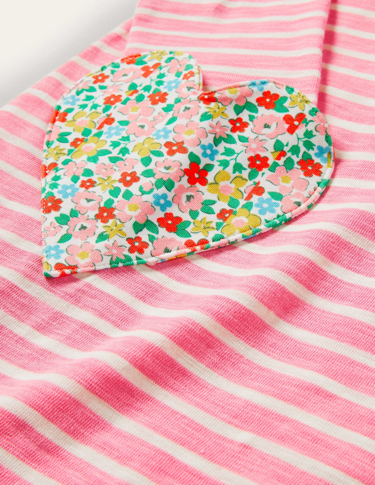 Pink Heart Fun Pocket Jersey Dress-Formica Pink/ Ivory-2