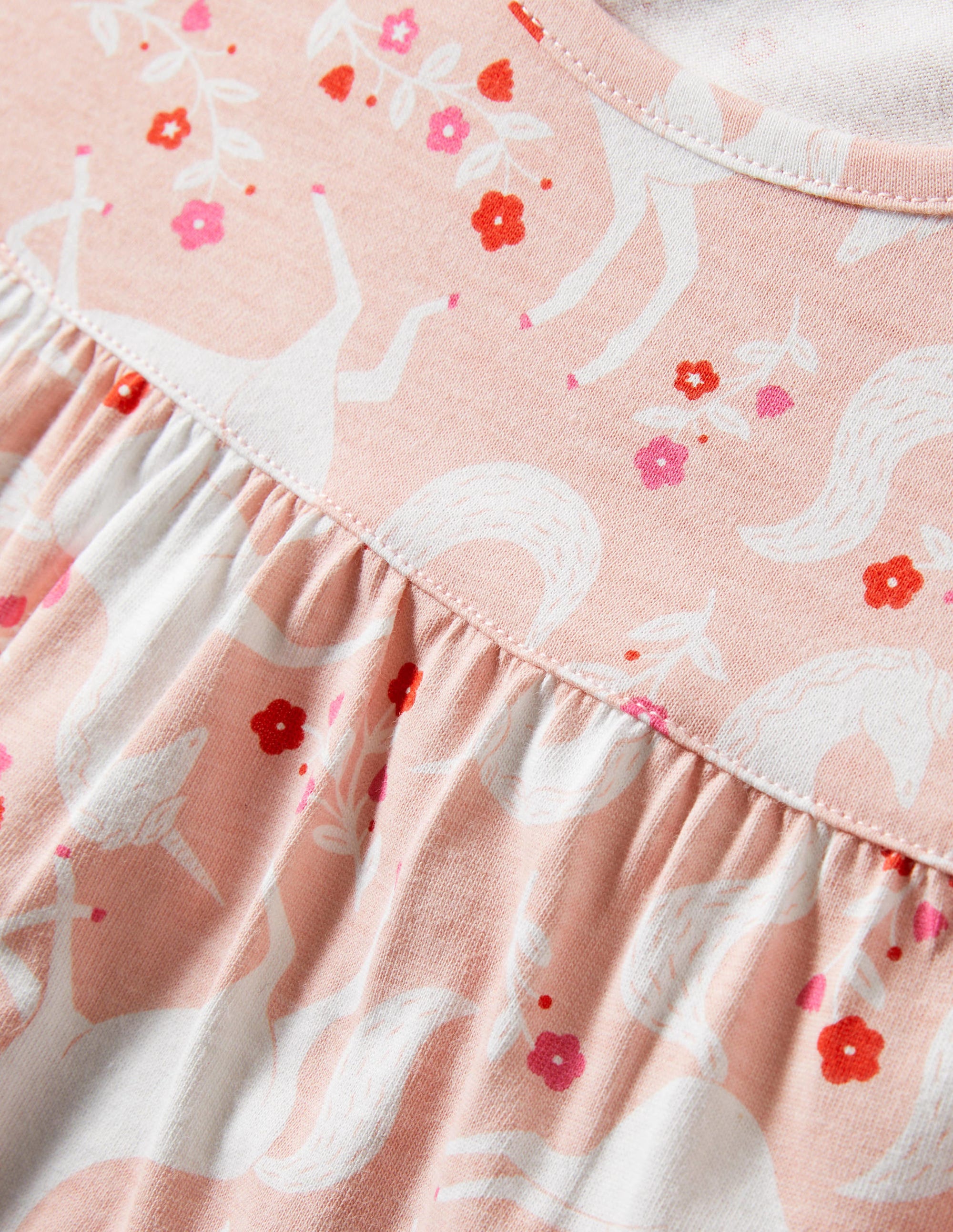 Printed Nightgown-Boto Pink Unicorn Floral - Image 3