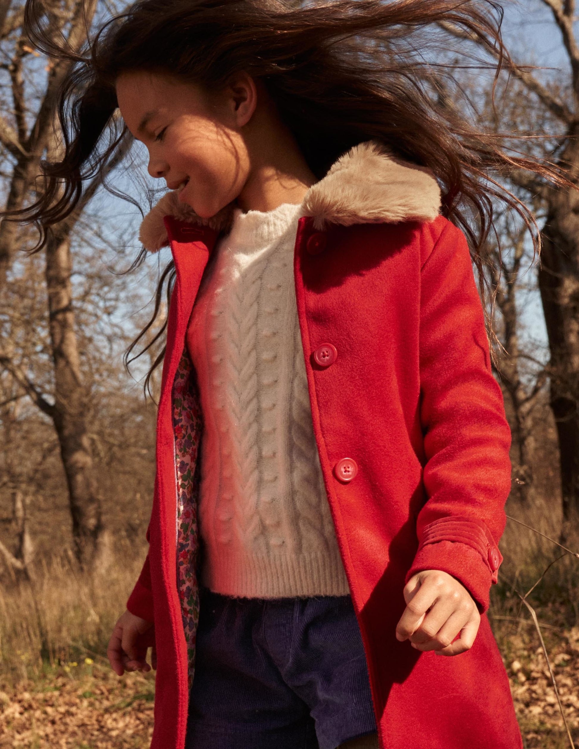 Pointelle Cable Sweater-Ecru Marl-5
