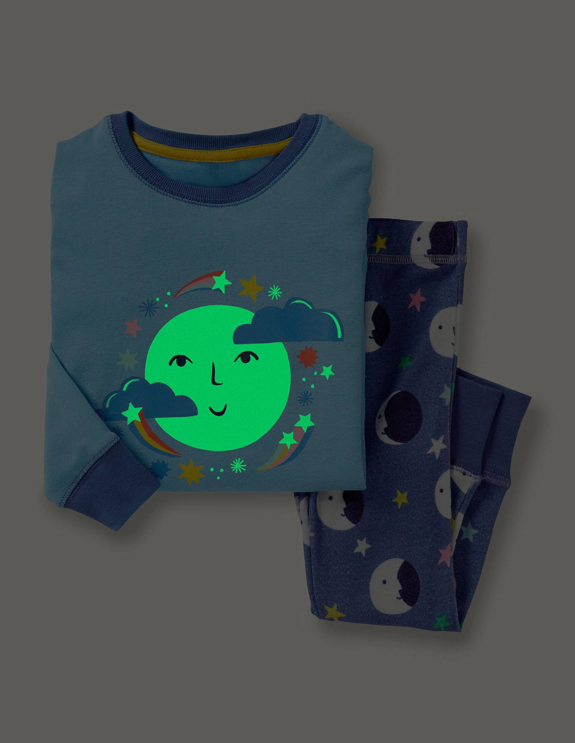Snug Glow-In-The-Dark Pajamas-Elizabethan Blue Moons-4