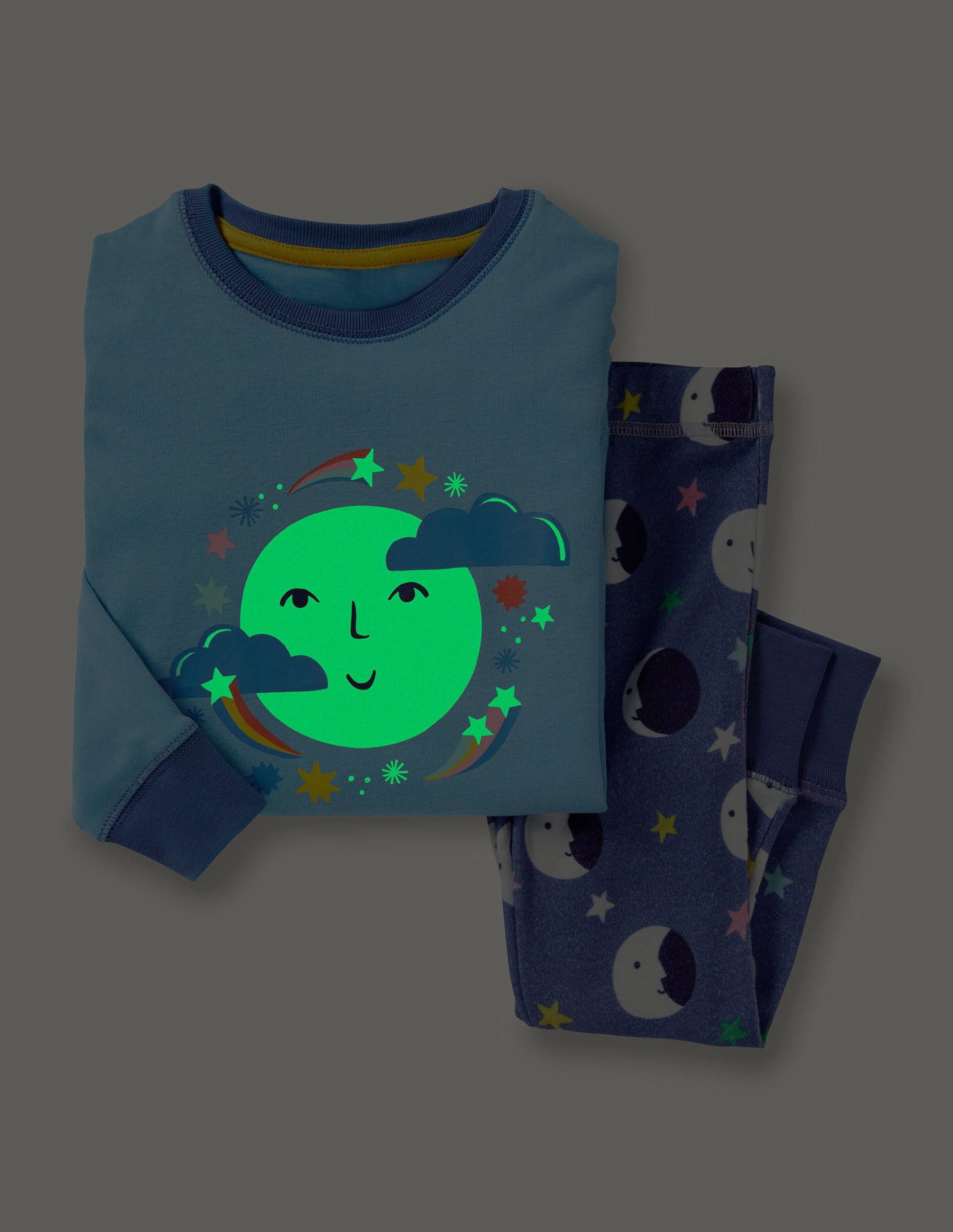 Snug Glow-In-The-Dark Pajamas-Elizabethan Blue Moons - Image 4