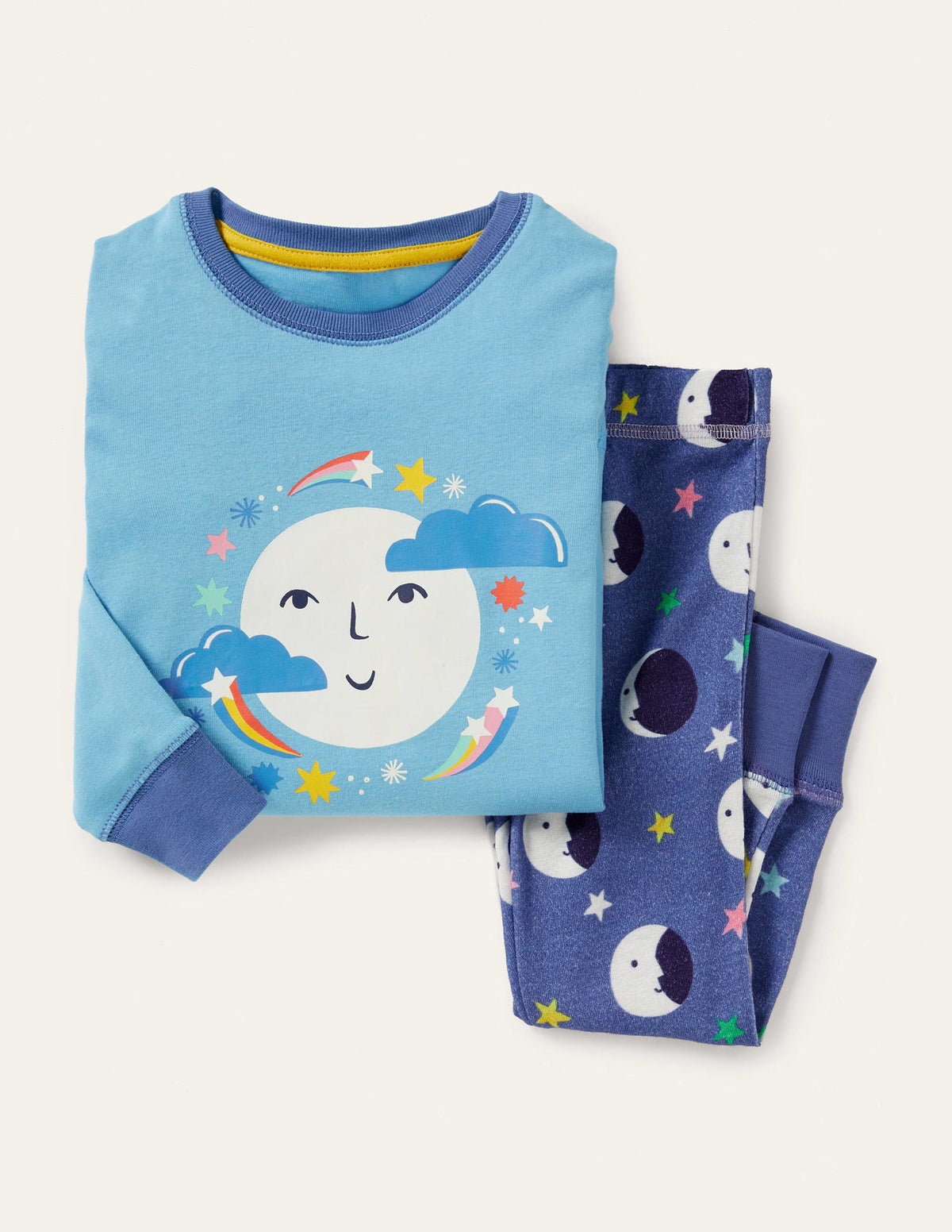 Snug Glow-In-The-Dark Pajamas-Elizabethan Blue Moons - Image 1