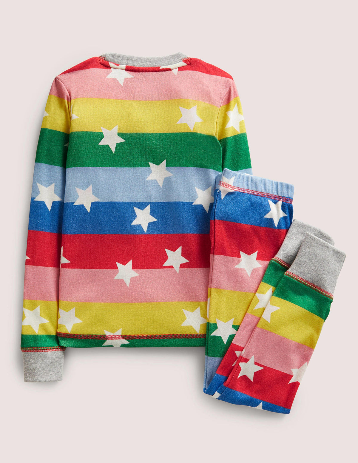 Snug Glow-In-The-Dark Pajamas-Multi Rainbow Star - Image 2