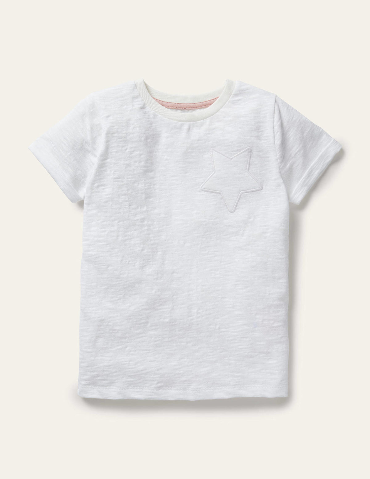 Star Pocket Slub T-shirt-White - Image 1