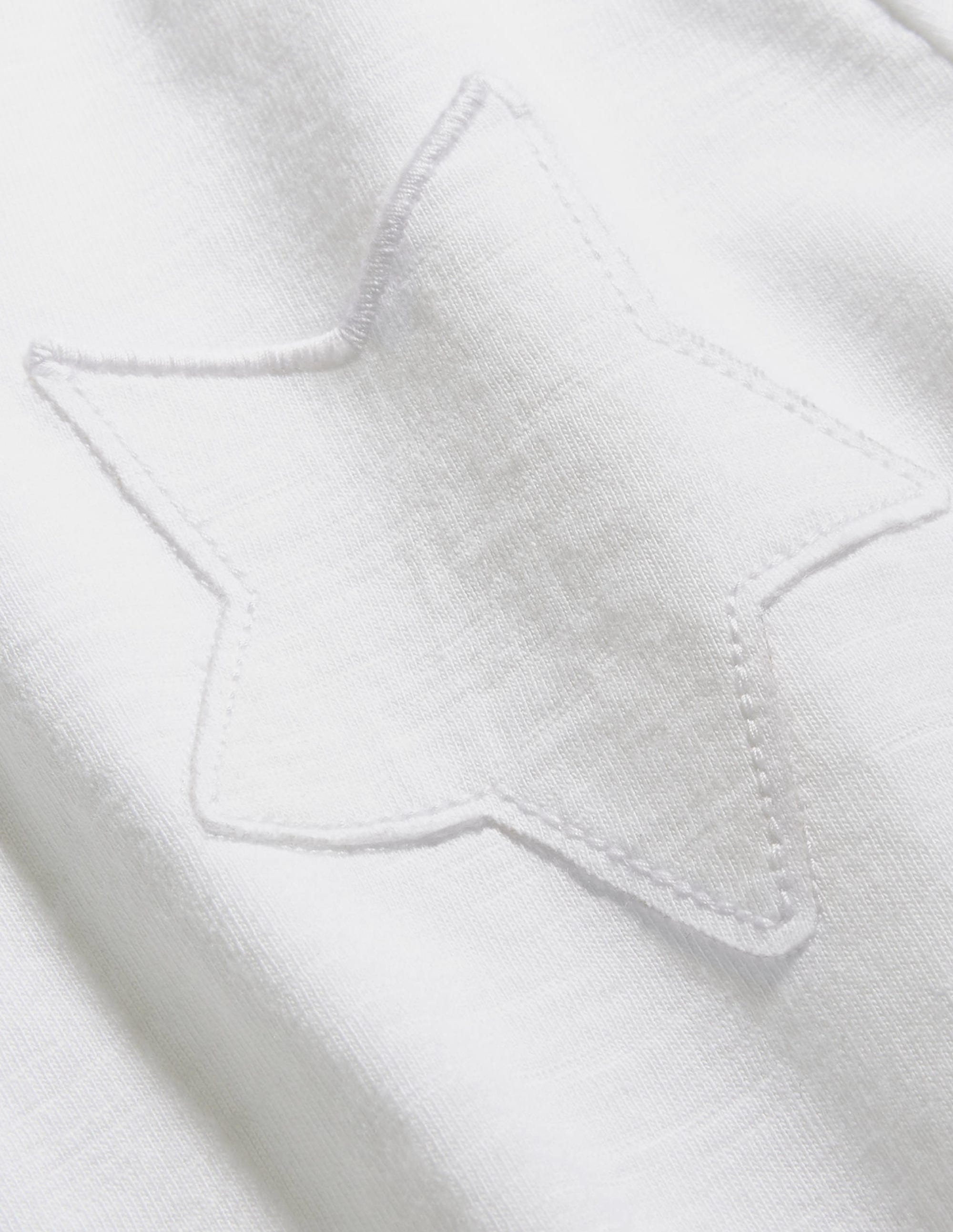 Star Pocket Slub T-shirt-White - Image 3