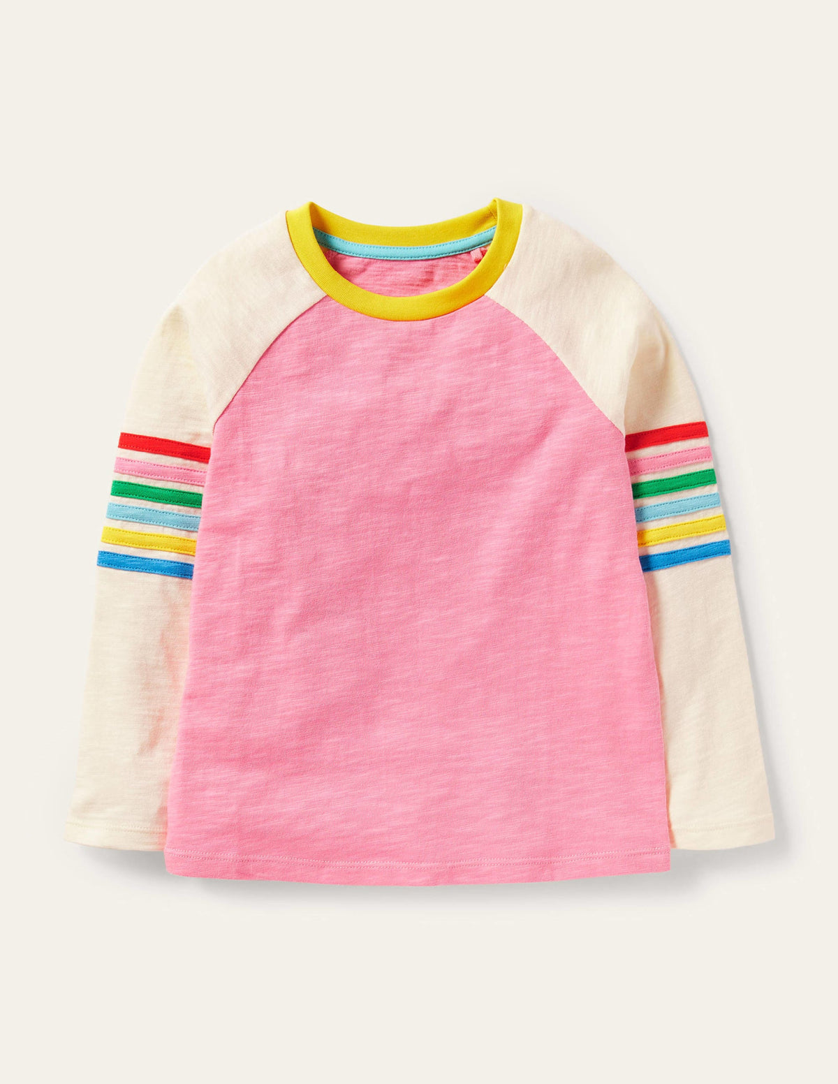 Slub Raglan T-shirt-Pink Lemonade - Image 1