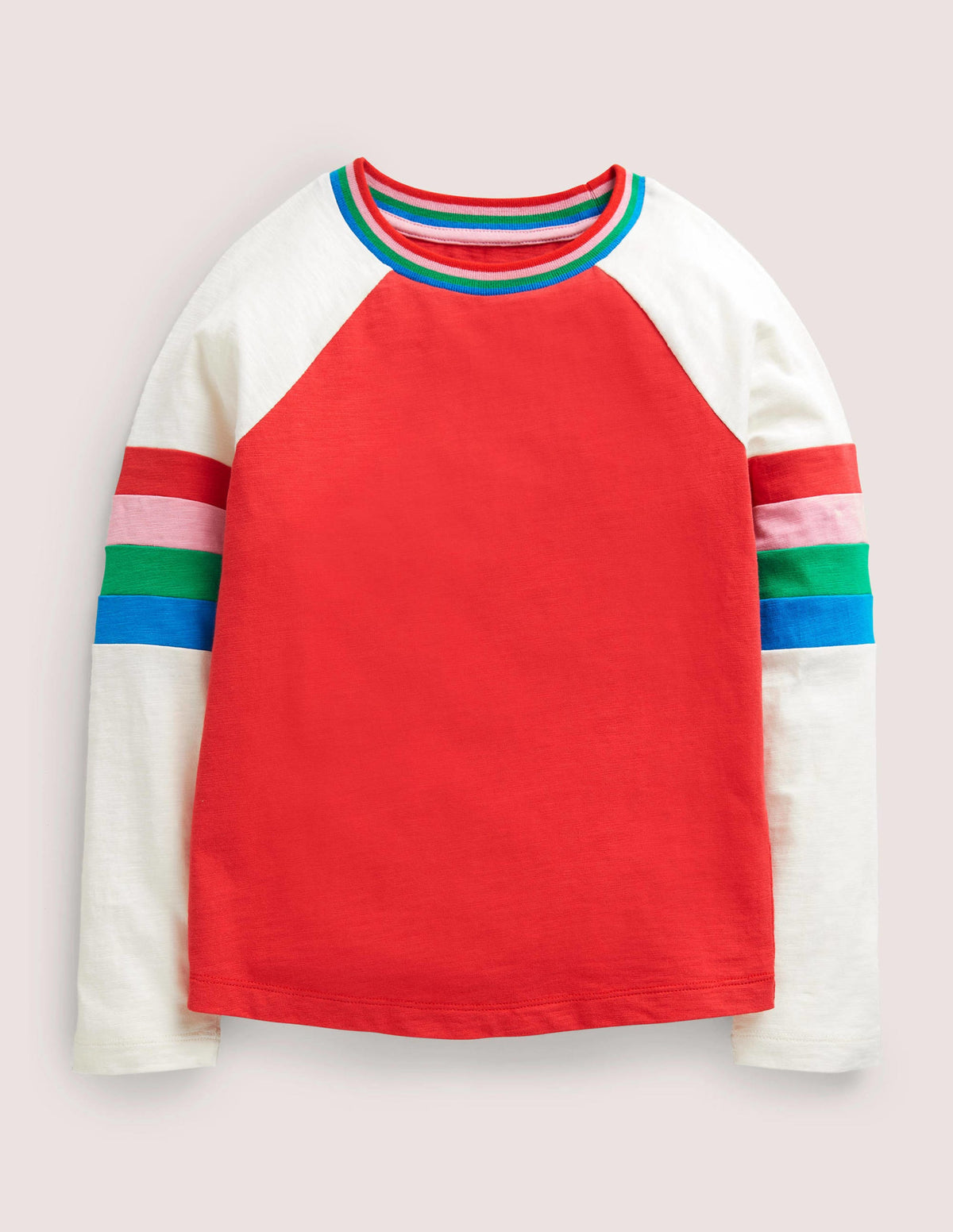 Slub Raglan T-shirt-Rockabilly Red-1