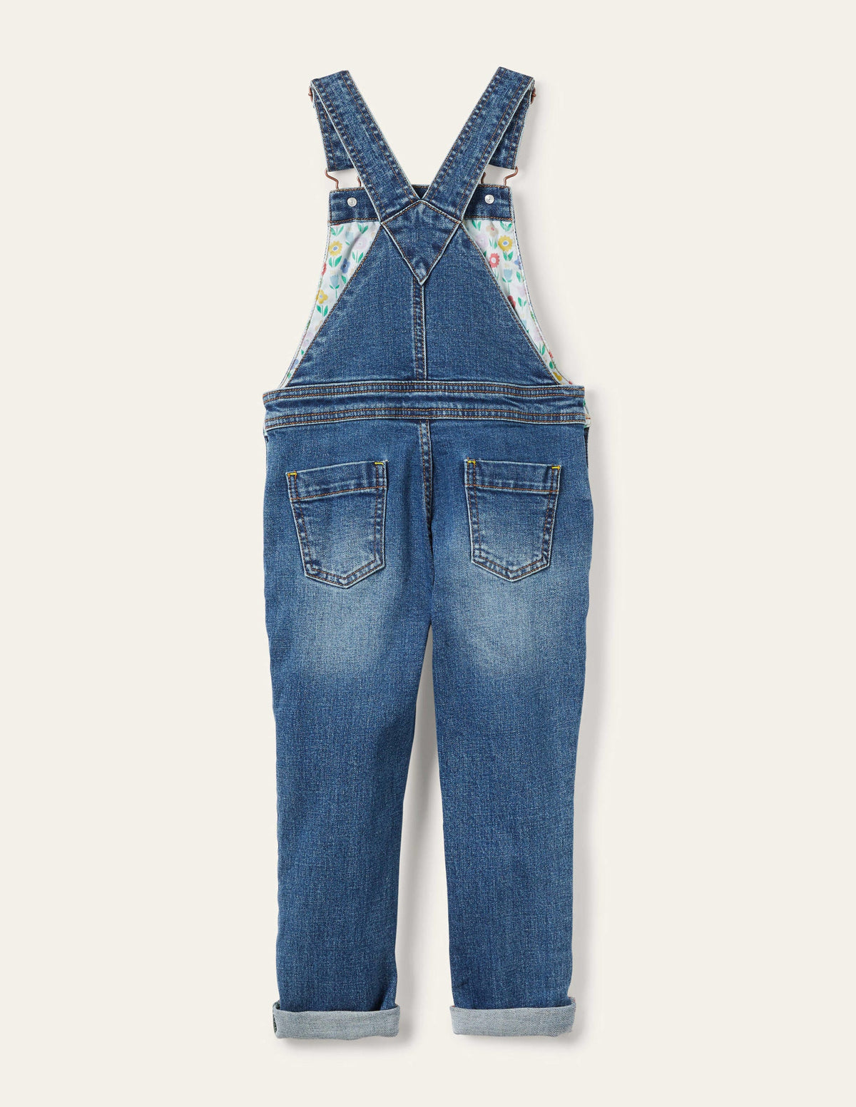 Fun Overalls-Light Vintage Denim Rainbow - Image 2
