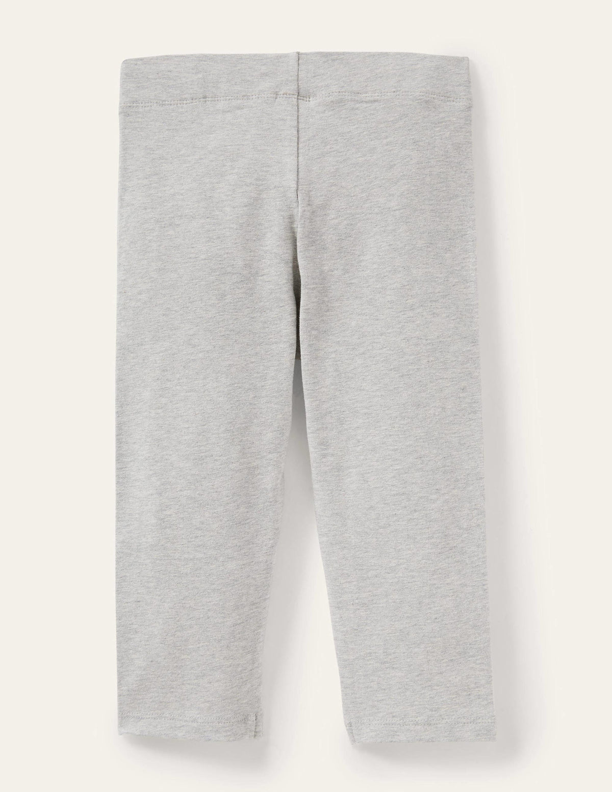 Plain Cropped Leggings-Grey Marl - Image 2