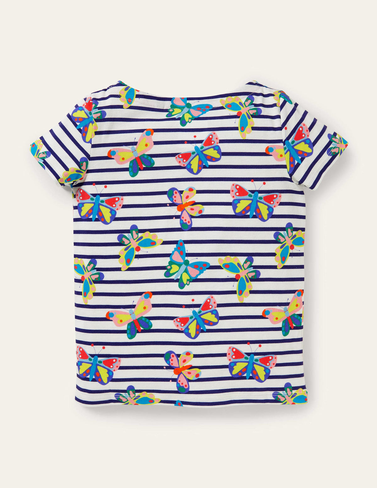 Short-sleeved Breton-Multi Butterfly Stripe - Image 2