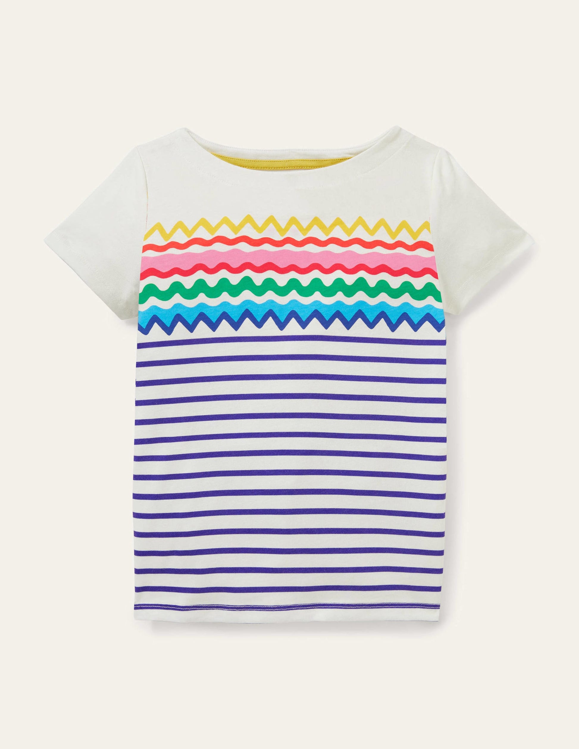 Short-sleeved Breton-Ric Rac Placement Breton-1