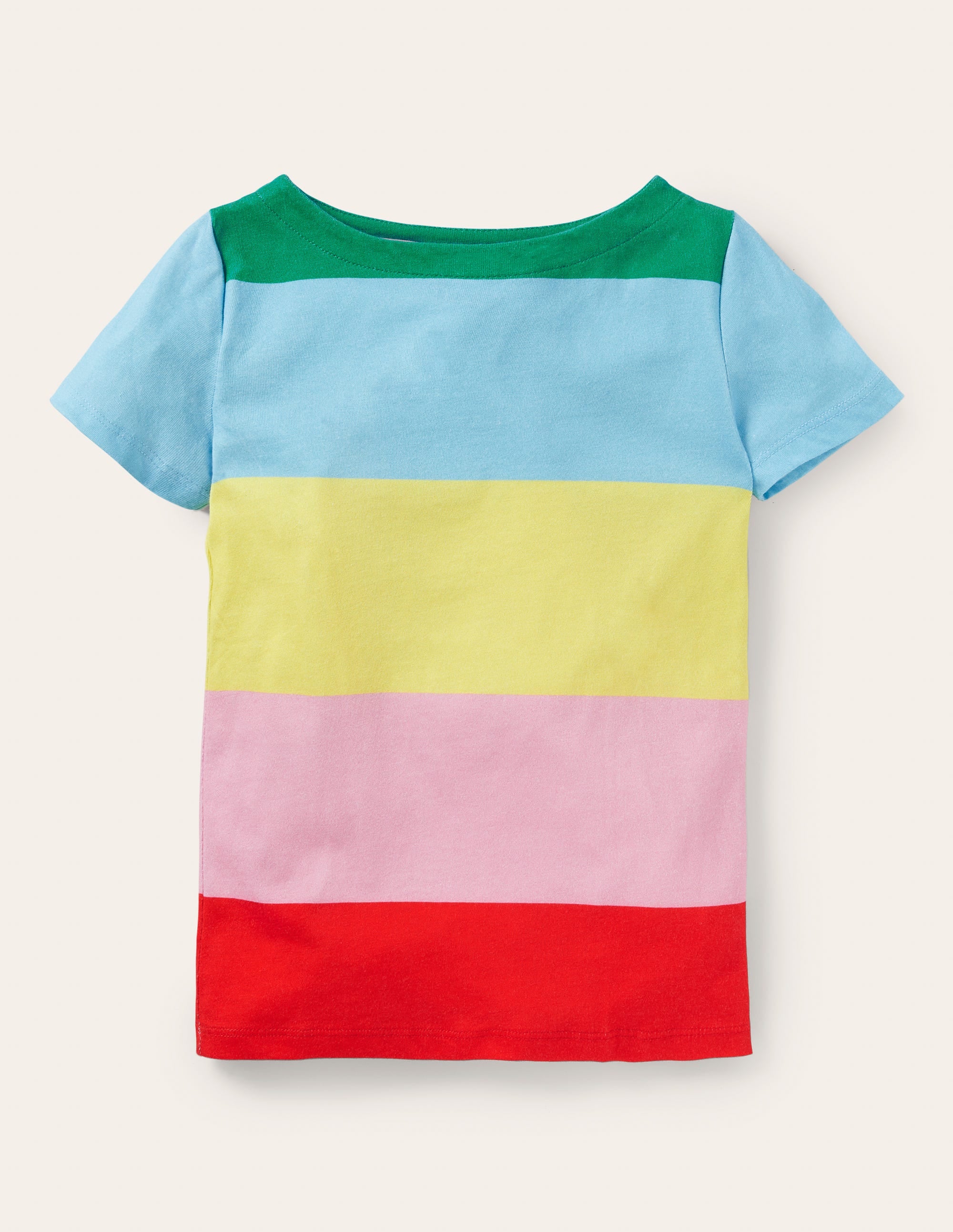 Short-sleeved Breton-Multi Stripe - Image 1