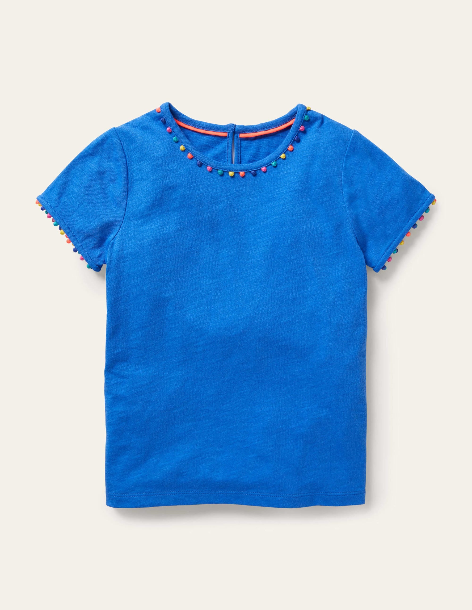Charlie Pom Jersey T-shirt-Brilliant Blue - Image 1