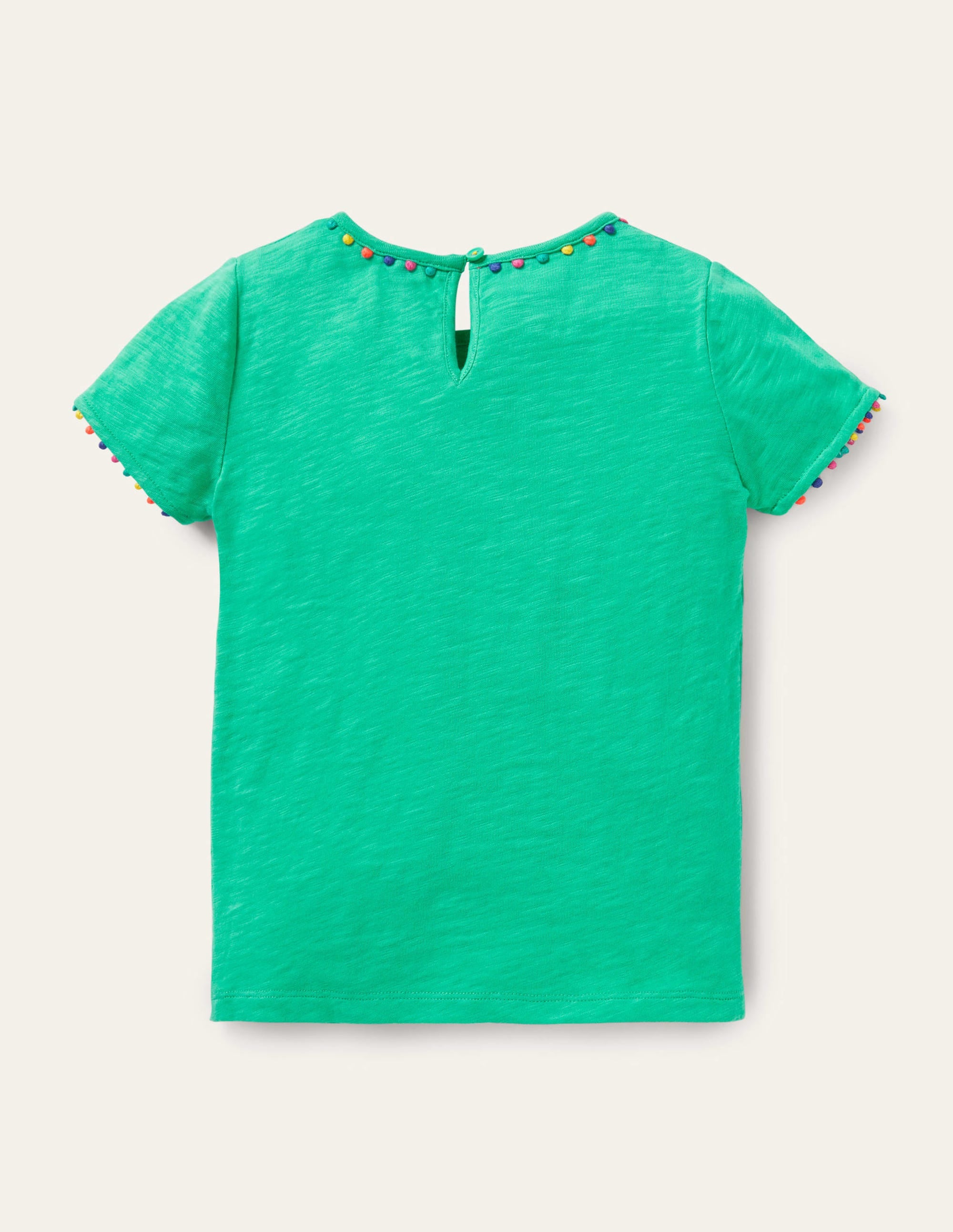 Charlie Pom Jersey T-shirt-Tropical Green - Image 2