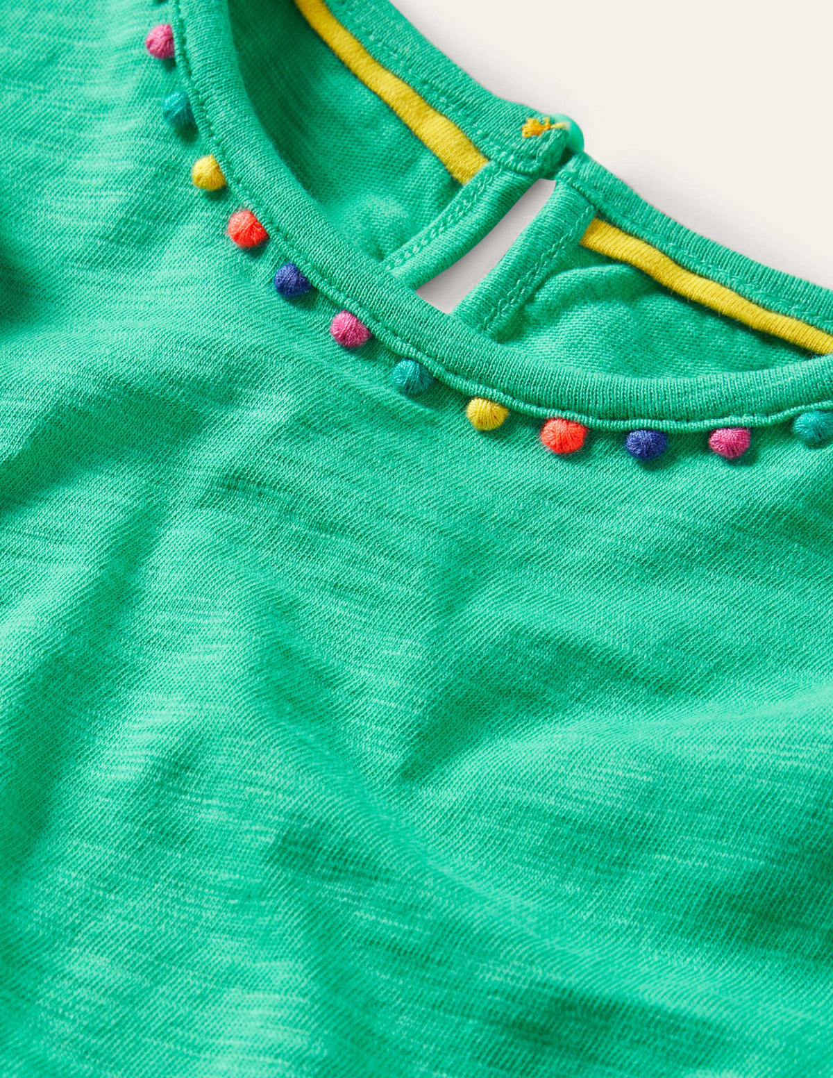 Charlie Pom Jersey T-shirt-Tropical Green - Image 3