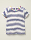 Charlie Pom Jersey T-shirt-Starboard Navy/Ivory