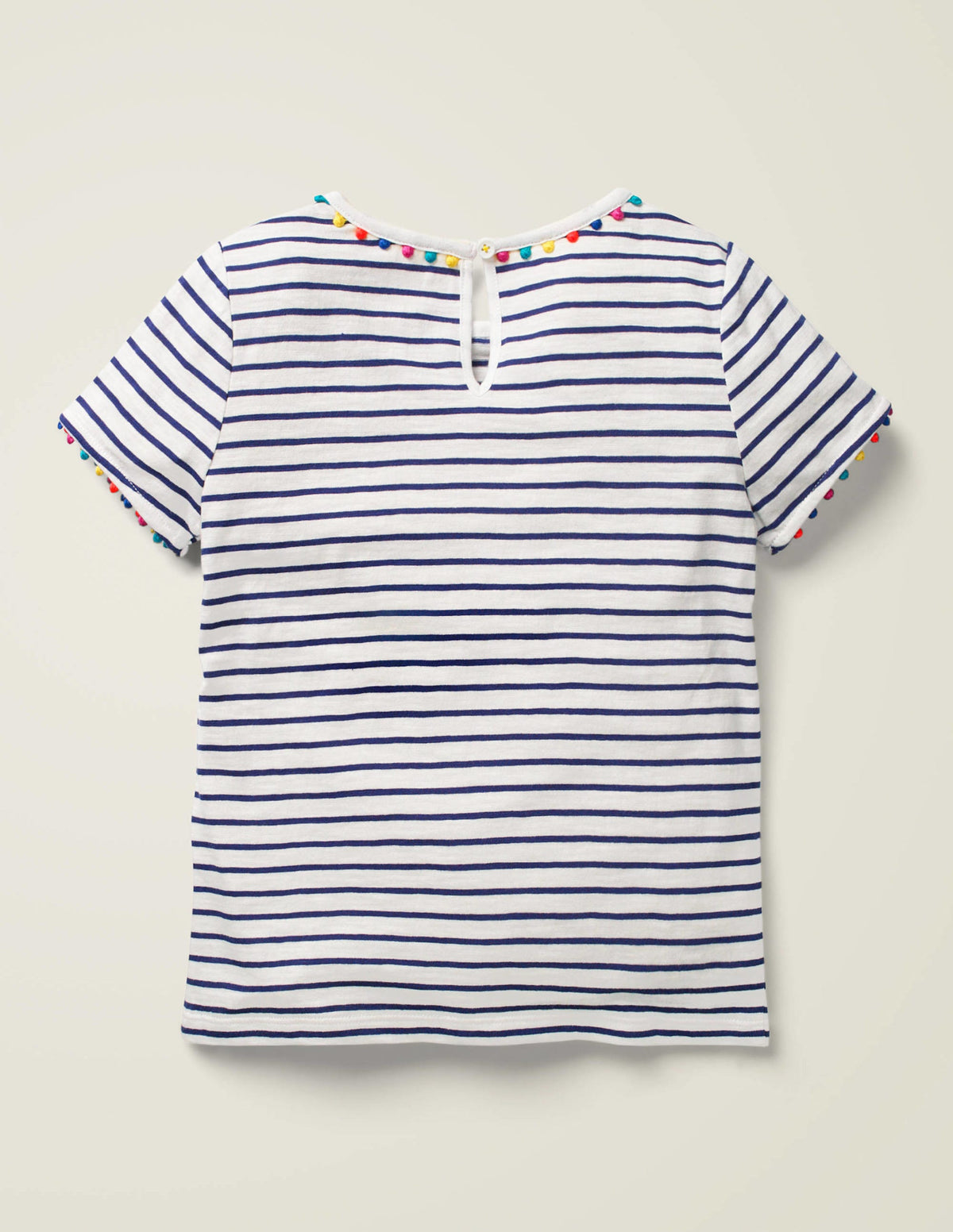 Charlie Pom Jersey T-shirt-Starboard Navy/Ivory - Image 2