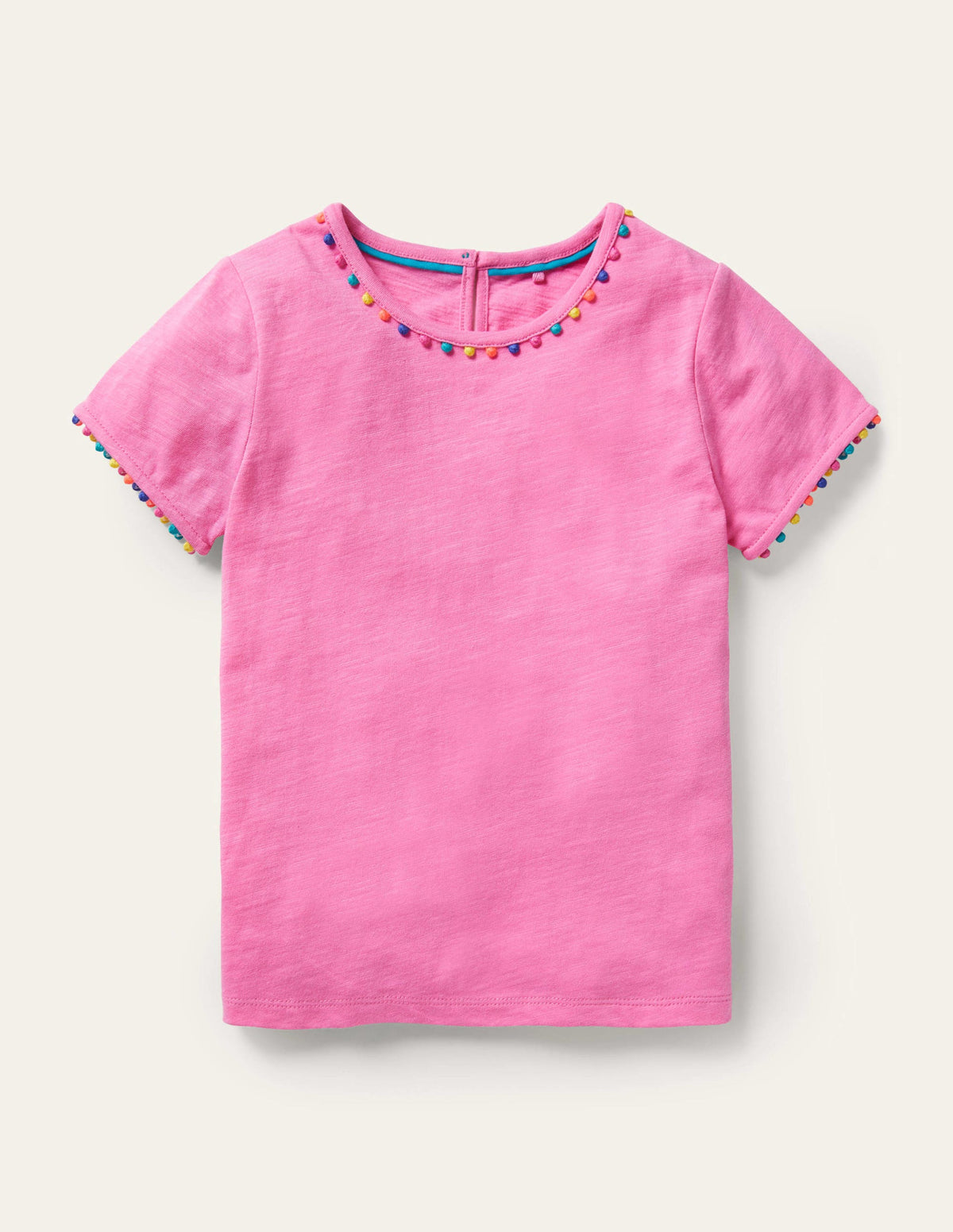 Charlie Pom Jersey T-shirt-Strawberry Ice Pink - Image 1