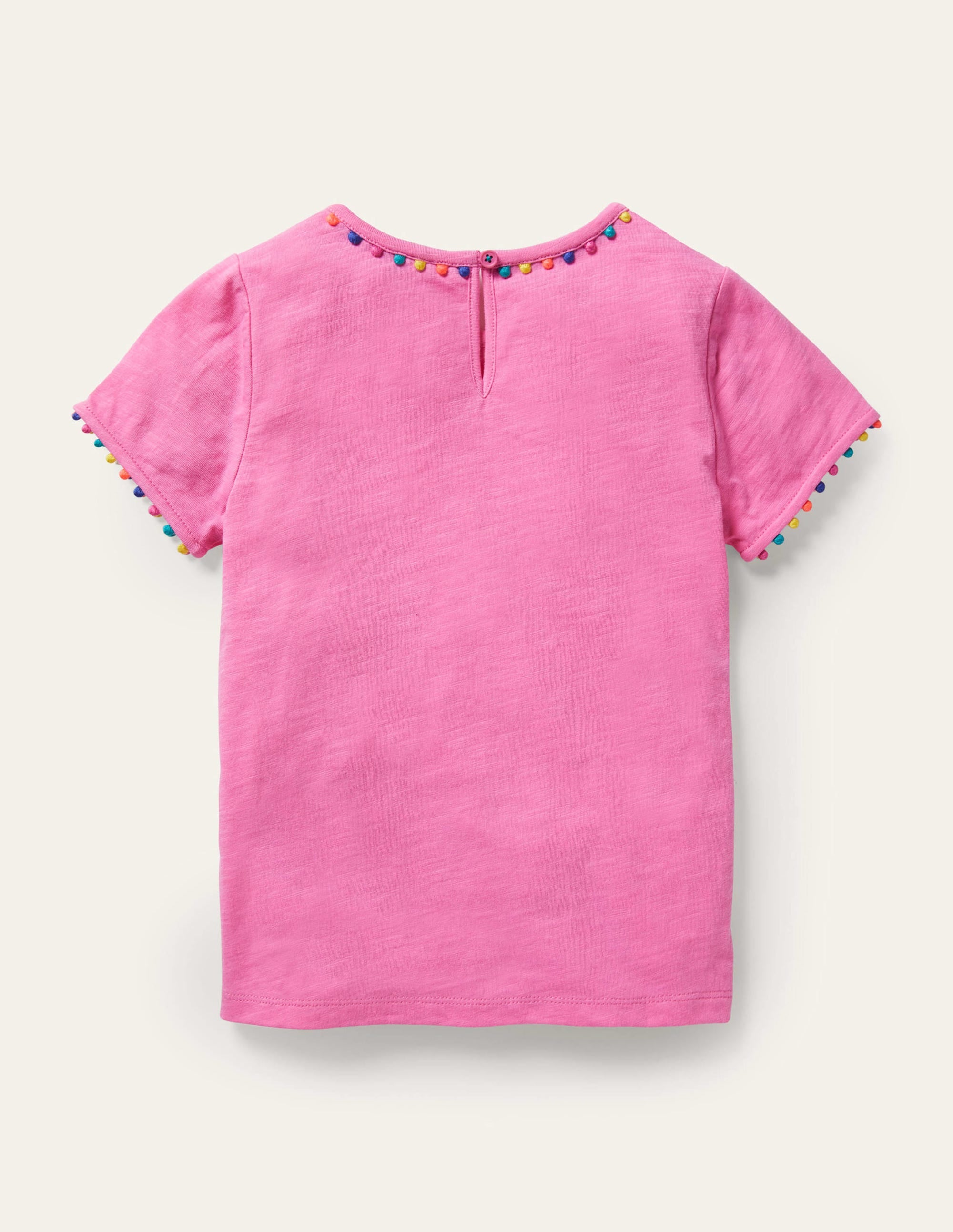 Charlie Pom Jersey T-shirt-Strawberry Ice Pink - Image 2