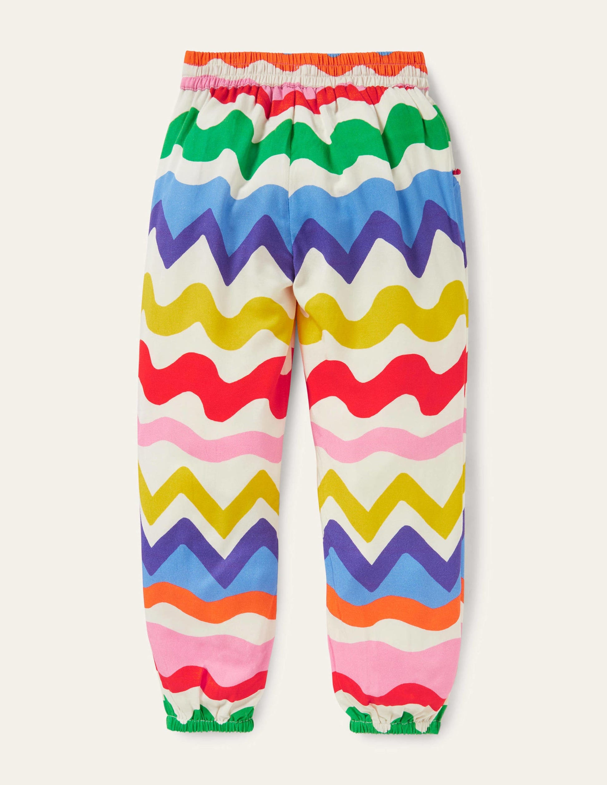 Relaxed Woven Printed Pants-Multi Ric-rac-2