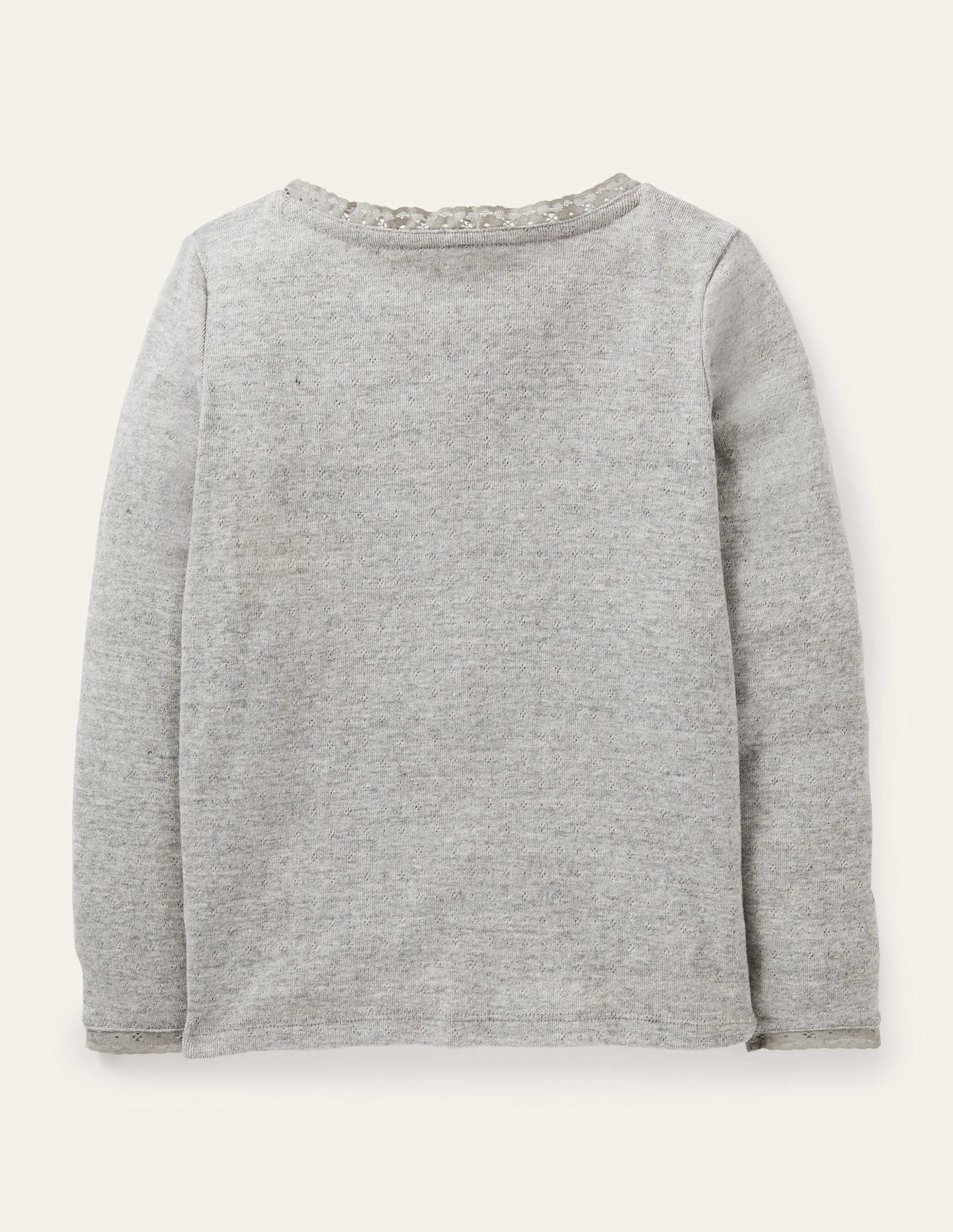 Supersoft Pointelle T-shirt-Grey Marl-2