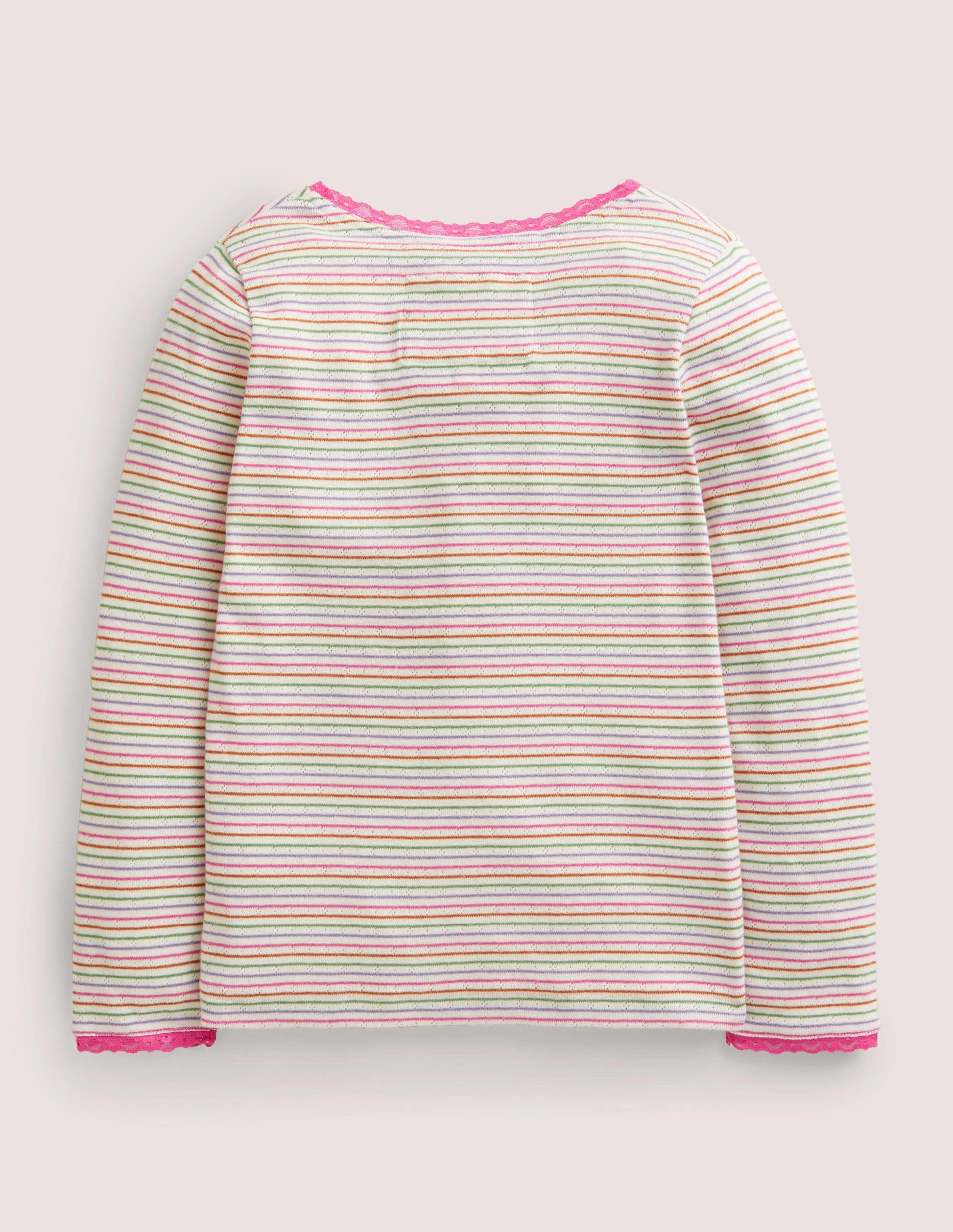 Supersoft Pointelle T-shirt-Aster Purple/Ivy Rainbow-2