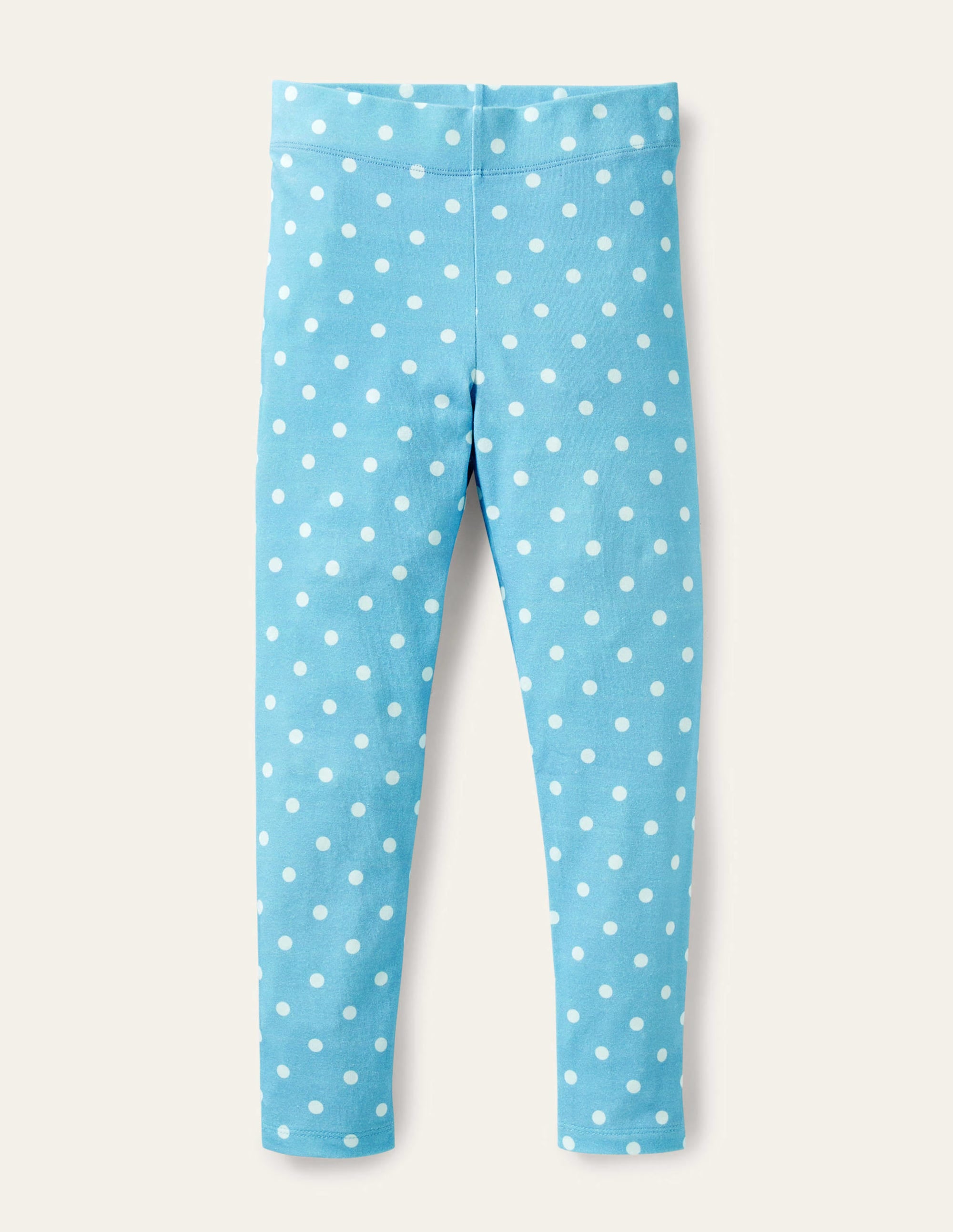 Fun Leggings-Aqua/Ivory Spot - Image 1