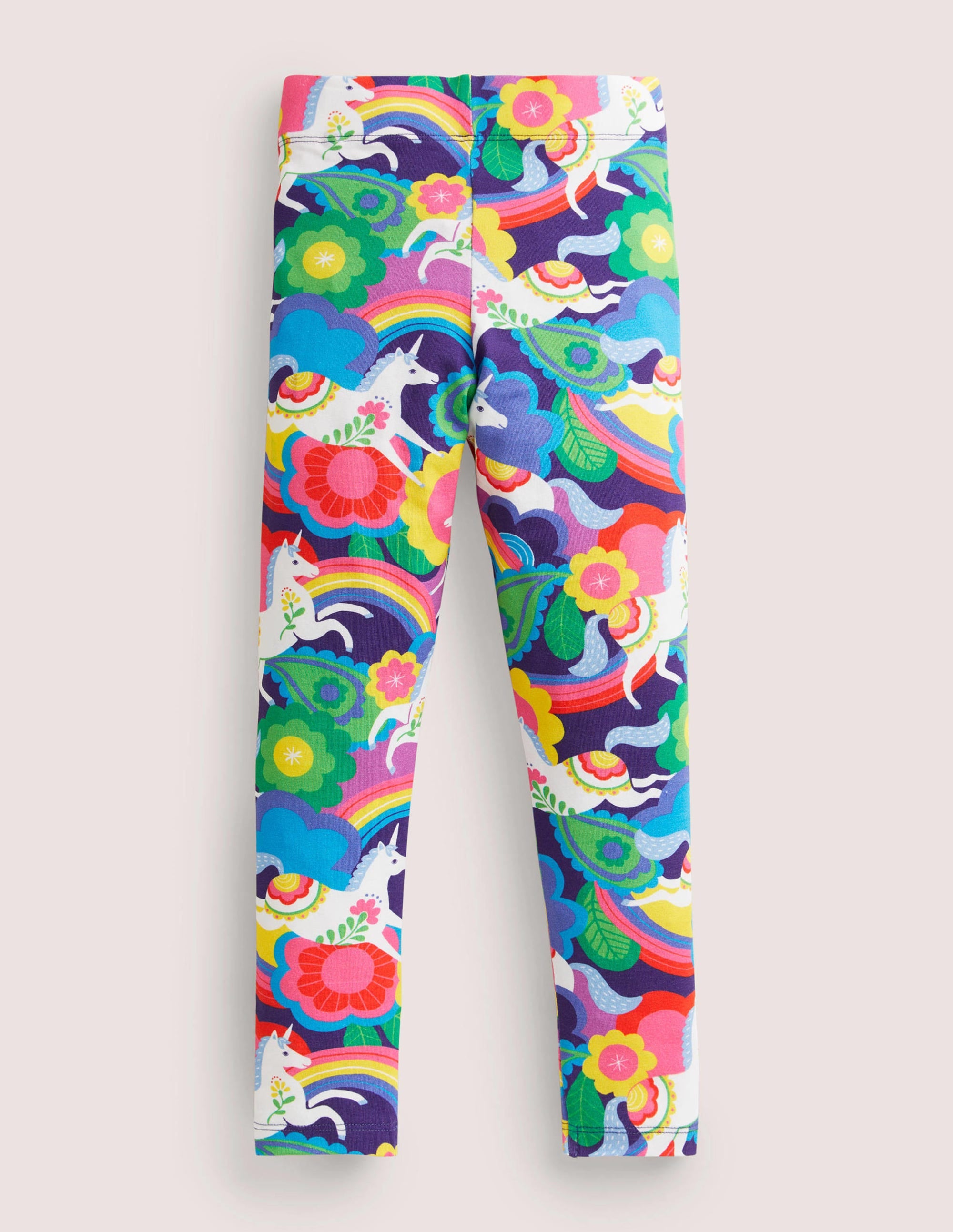 Fun Leggings-Multi Flowerpatch Unicorns - Image 2