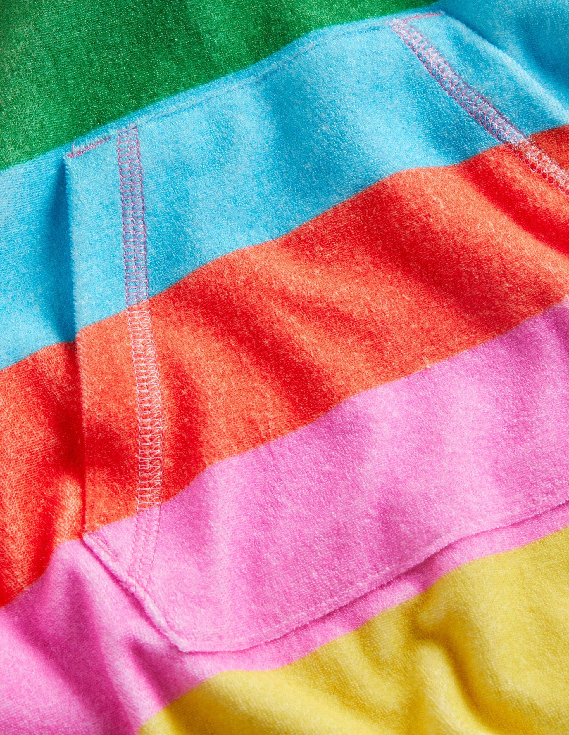 Towelling Throw-On-Multi Rainbow-3
