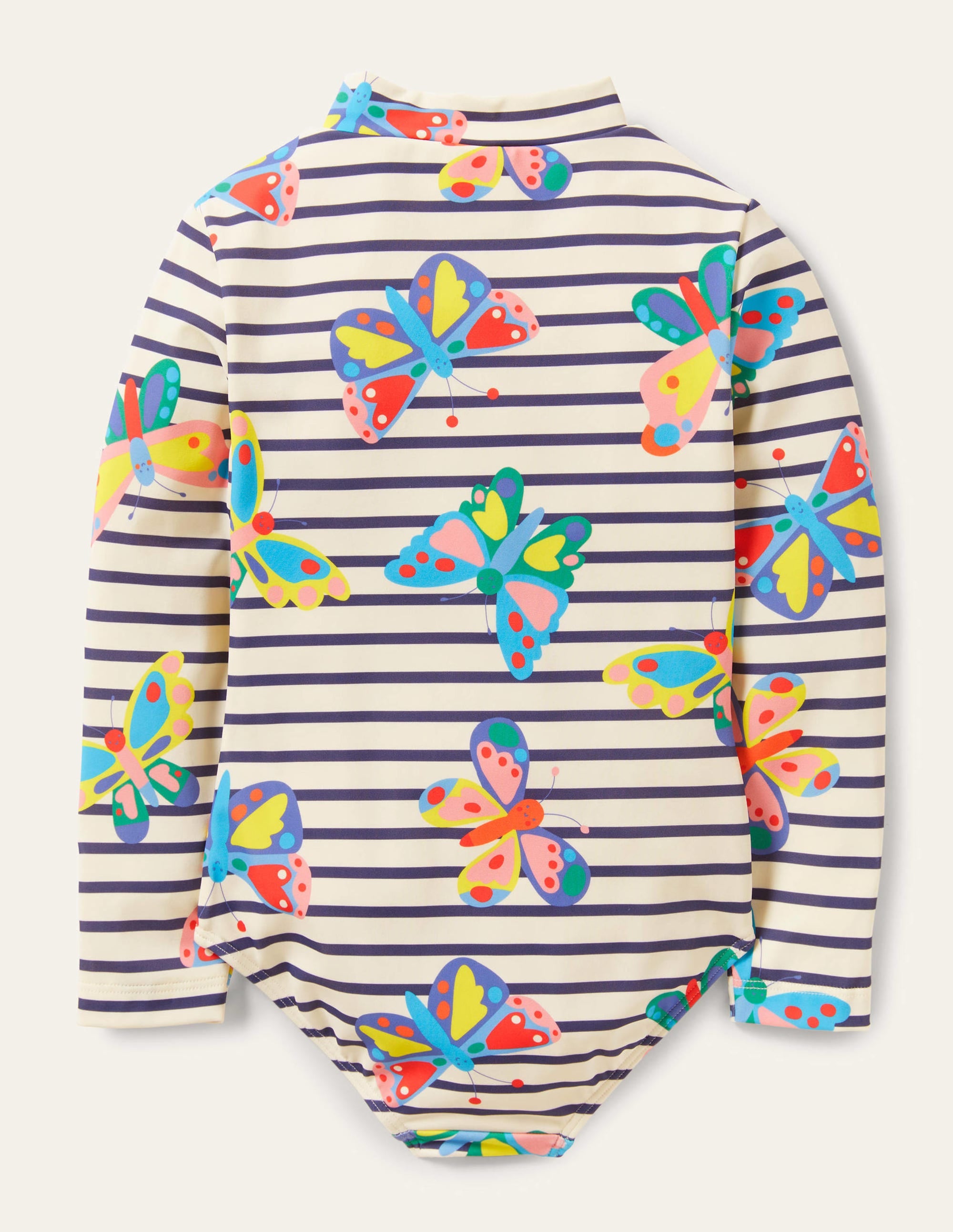 Long-sleeved Swimsuit-Multi Butterfly Breton - Image 2