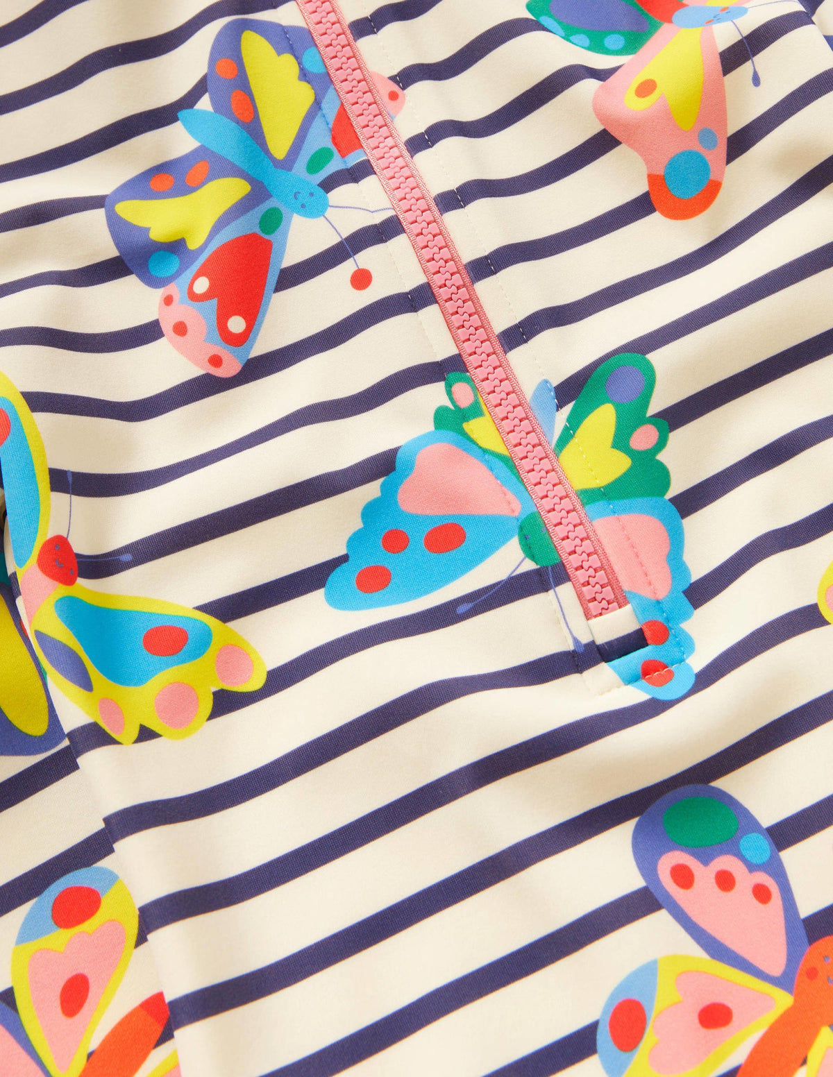 Long-sleeved Swimsuit-Multi Butterfly Breton - Image 3