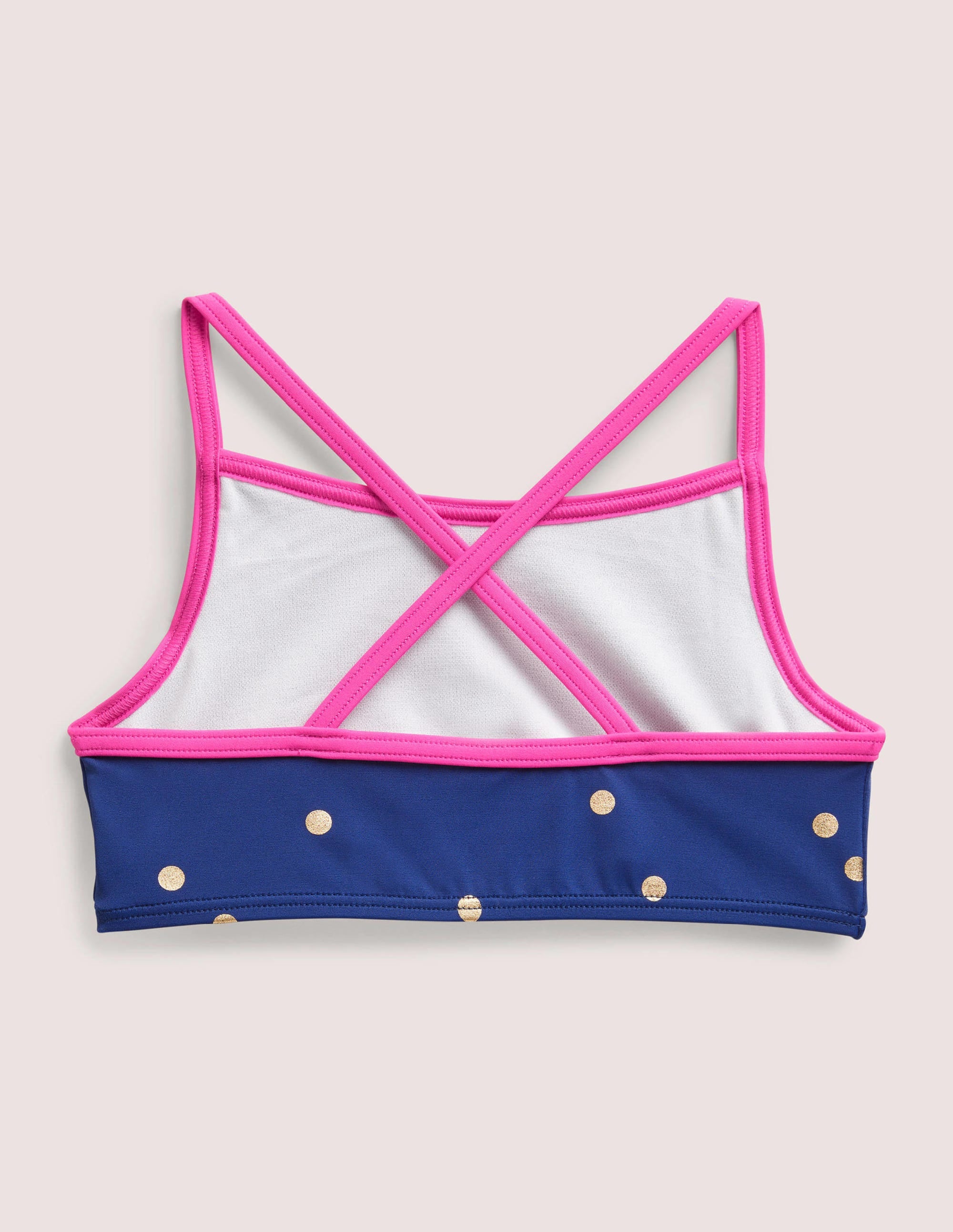 Patterned Bikini Top-Harmony Blue Gold Spot - Image 2