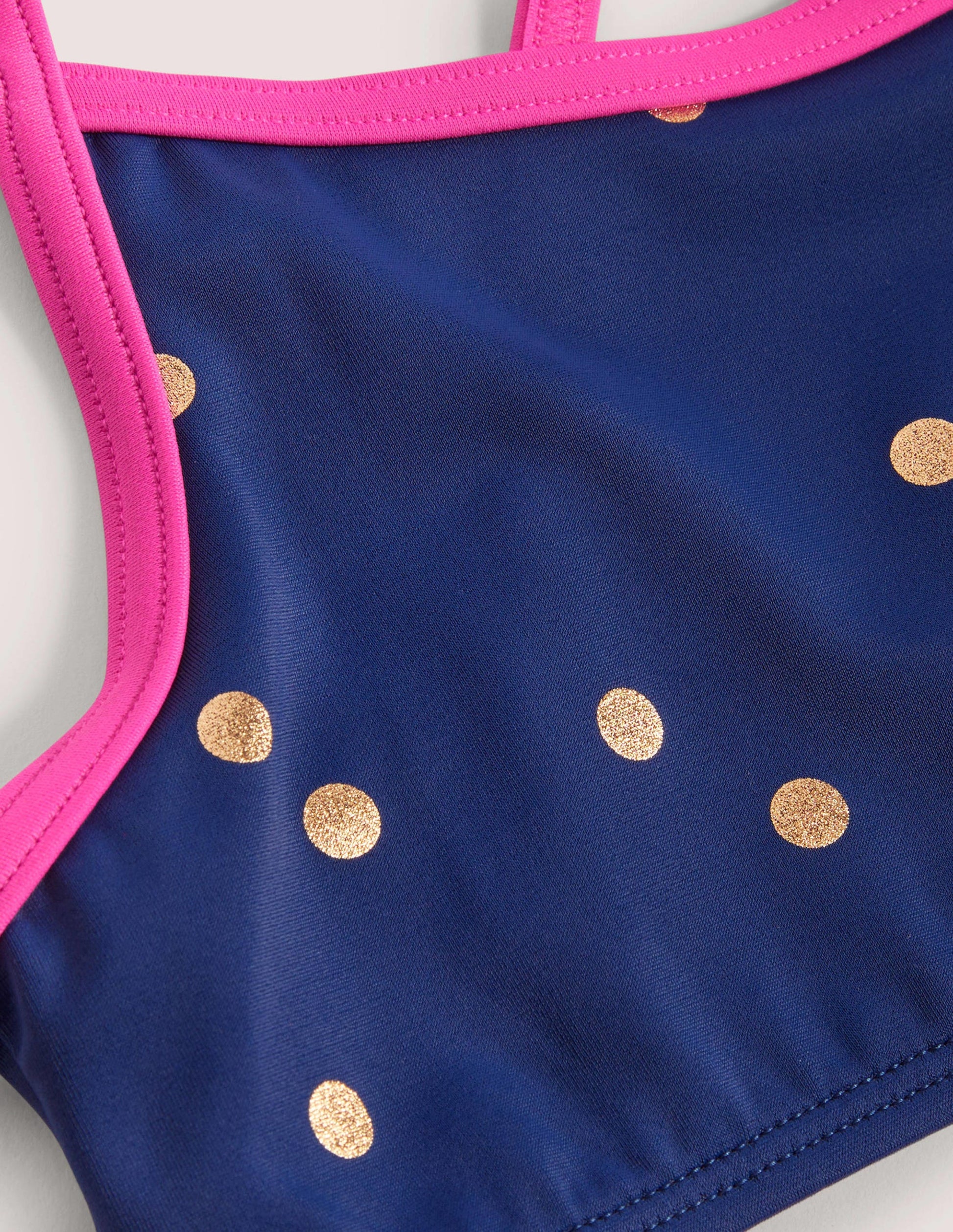 Patterned Bikini Top-Harmony Blue Gold Spot-3