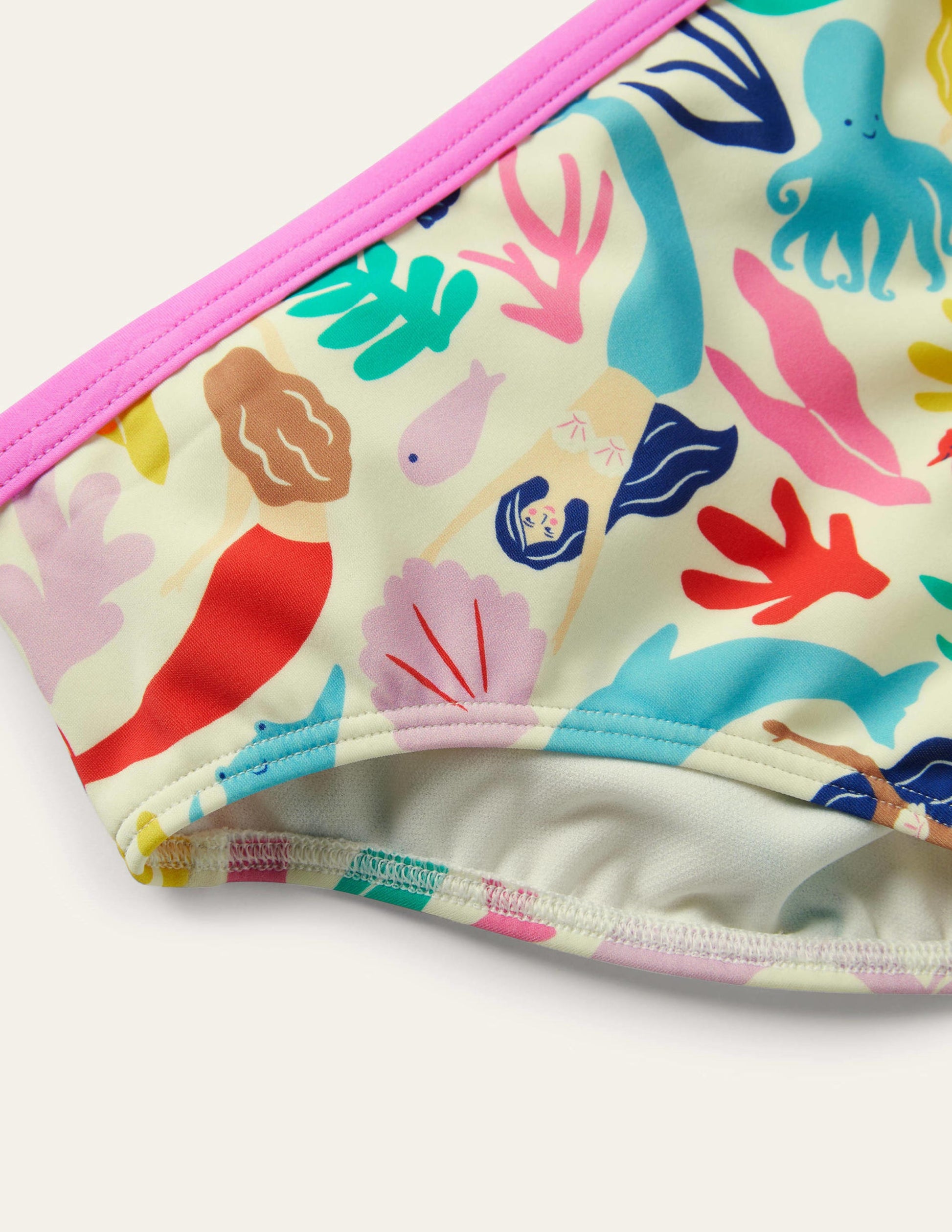 Patterned Bikini Bottoms-Multi Mermaids-3