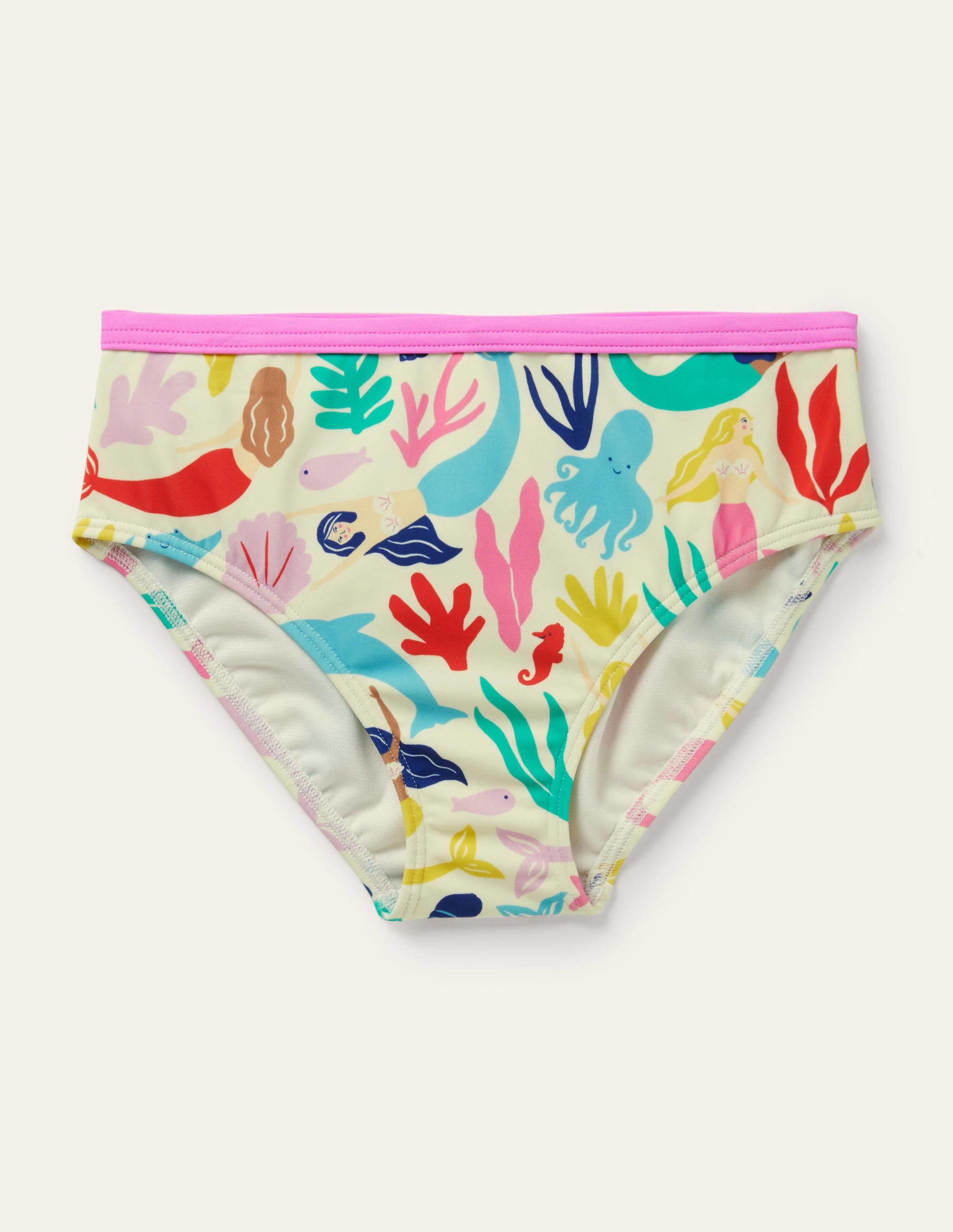 Patterned Bikini Bottoms-Multi Mermaids - Image 1