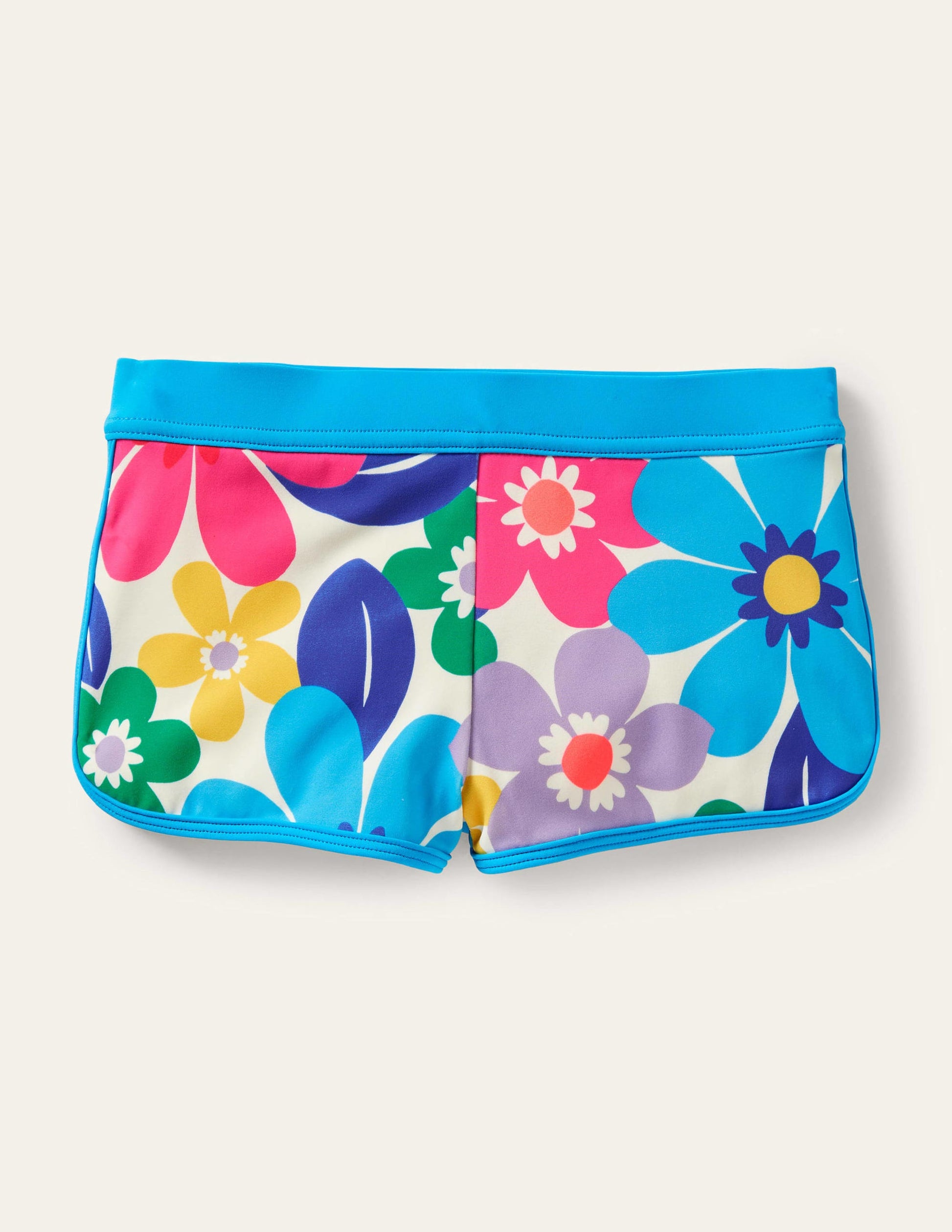 Patterned Swim Shorts-Multi Surf Floral-1