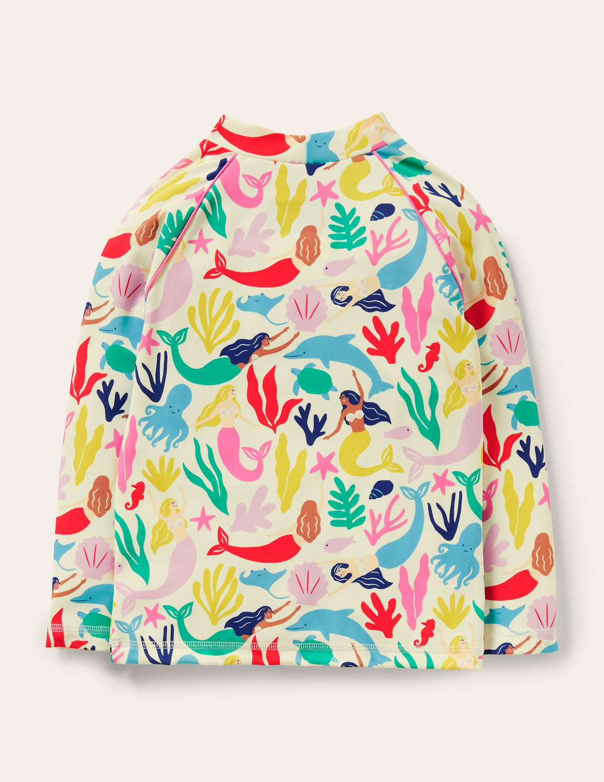 Patterned Rash Guard-Multi Mermaids - Image 2