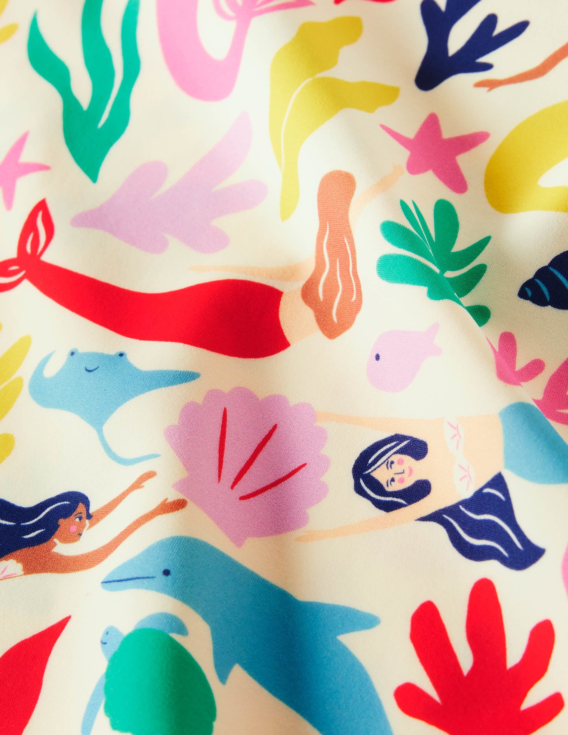 Patterned Rash Guard-Multi Mermaids-3