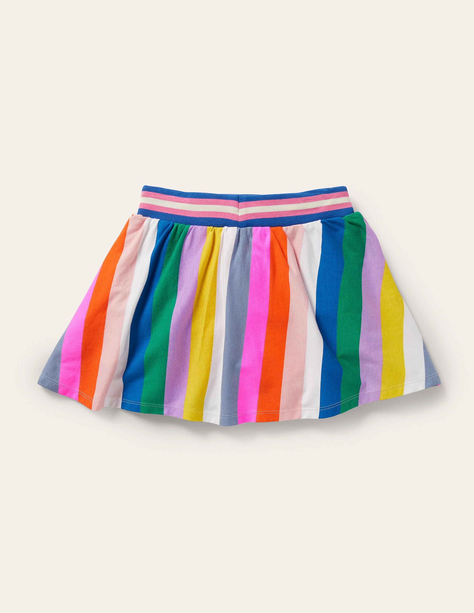Printed Jersey Skort-Multi Rainbow Stripe - Image 2