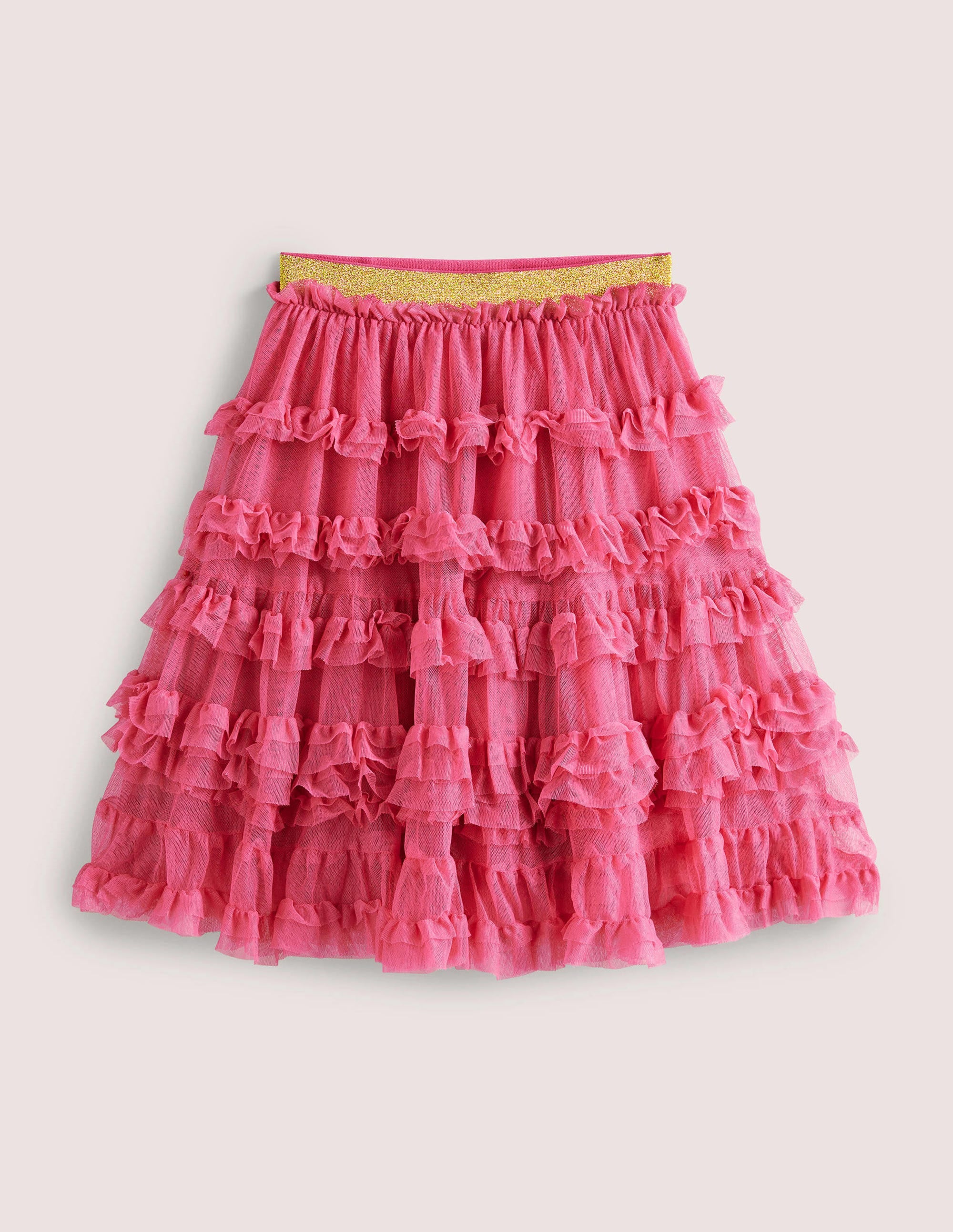 Midi Tulle Party Skirt-Pink - Image 1
