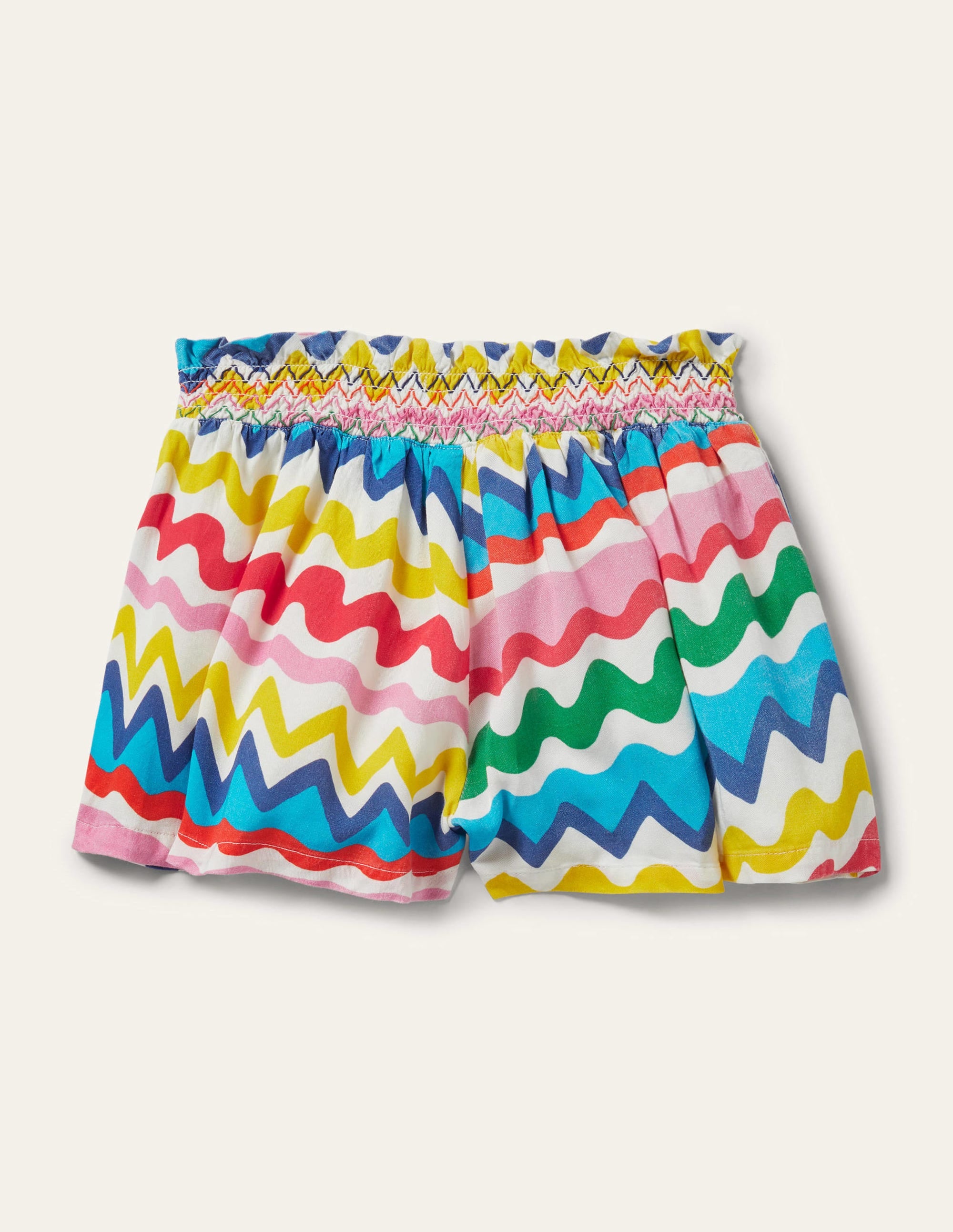 Shirred Waist Culotte Pants-Multi Ric-rac - Image 2