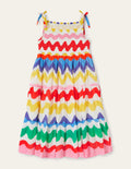 Tiered Sun Dress-Multi Ric-rac